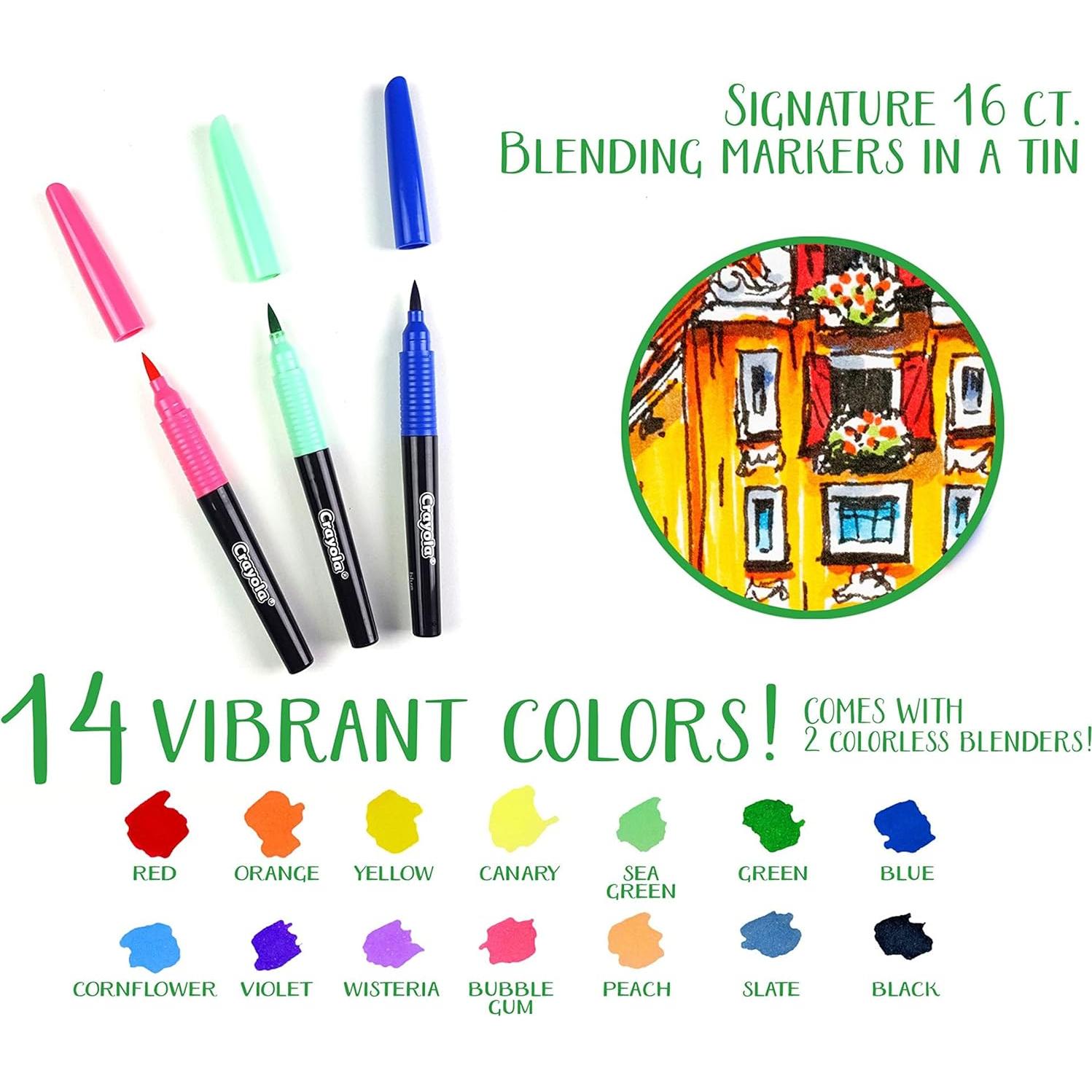 Kit de Marcadores Crayola 14 Colores y 2 Incoloros
