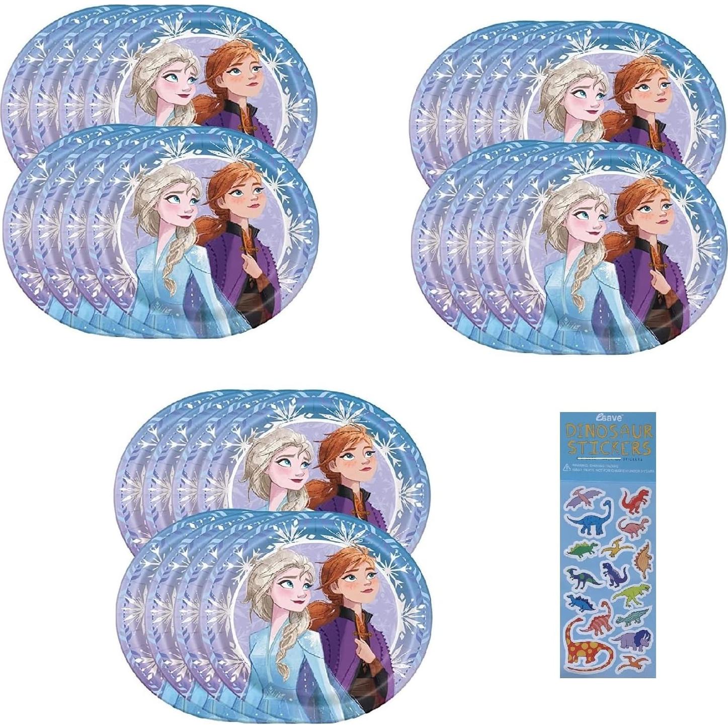 Suministros Fiesta Congelada Única 24 Platos Papel 22.86 cm