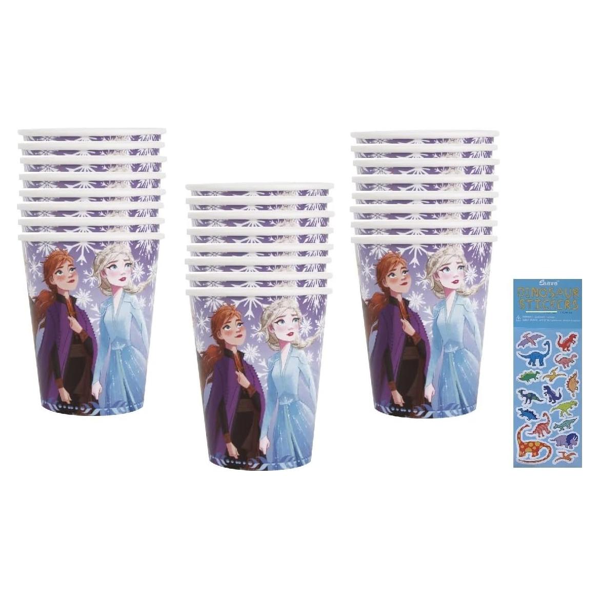 Suministros Fiesta Cumpleaños Elsa y Anna Único 24 Vasos 266ml