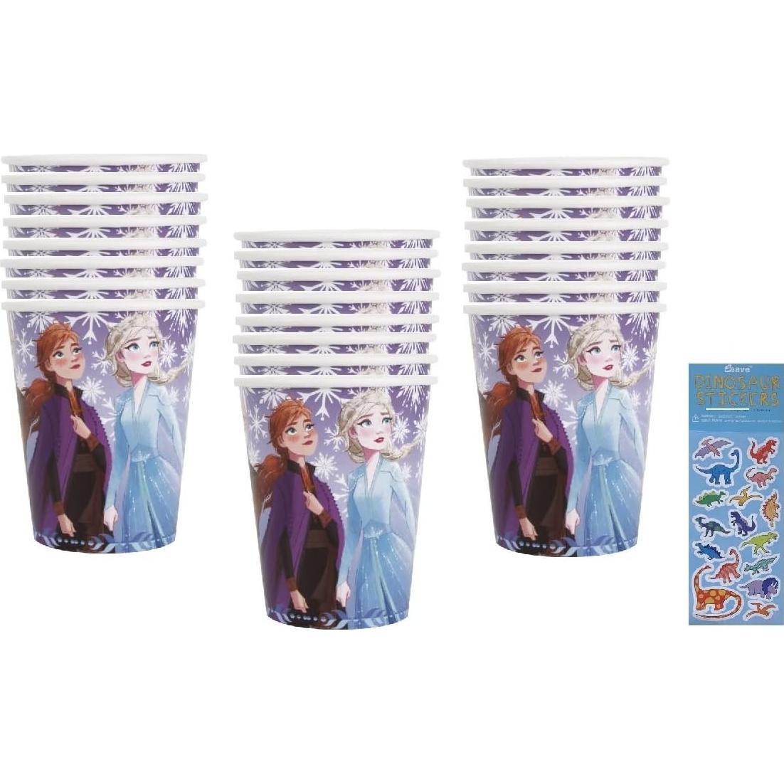 Suministros Fiesta Cumpleaños Elsa y Anna Único 24 Vasos 266ml