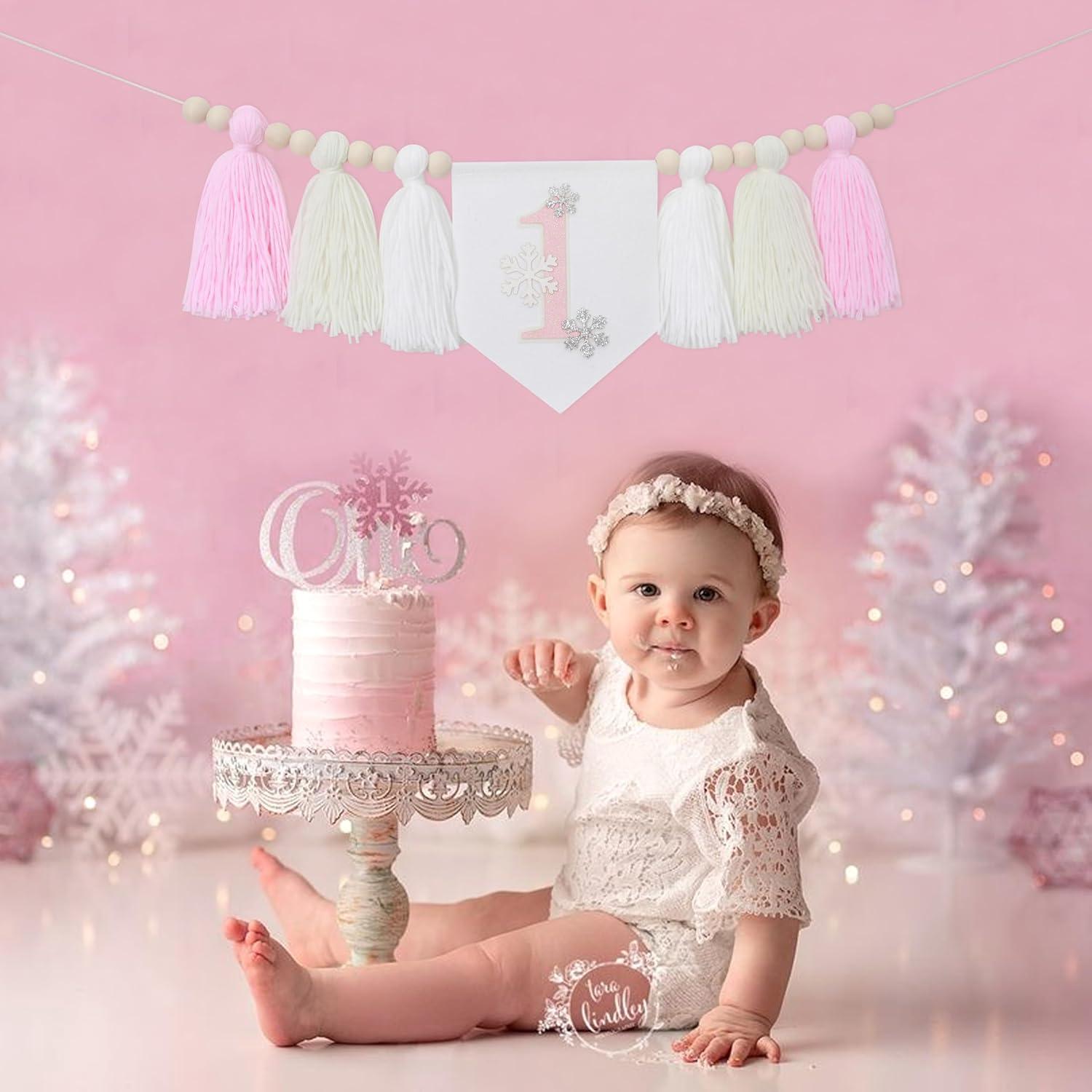 Banderín de Borlas para Silla Alta KOJIN - Cumpleaños Temático Invierno