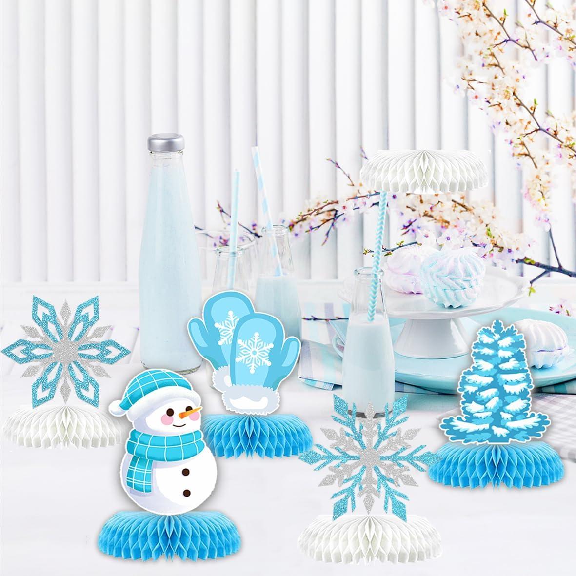 9 Piezas Decoraciones de Copo de Nieve Moitkptt para Fiesta Invernal