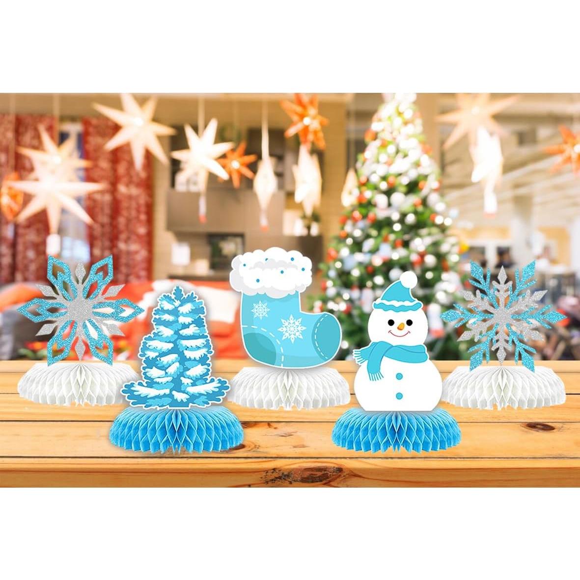 9 Piezas Decoraciones de Copo de Nieve Moitkptt para Fiesta Invernal