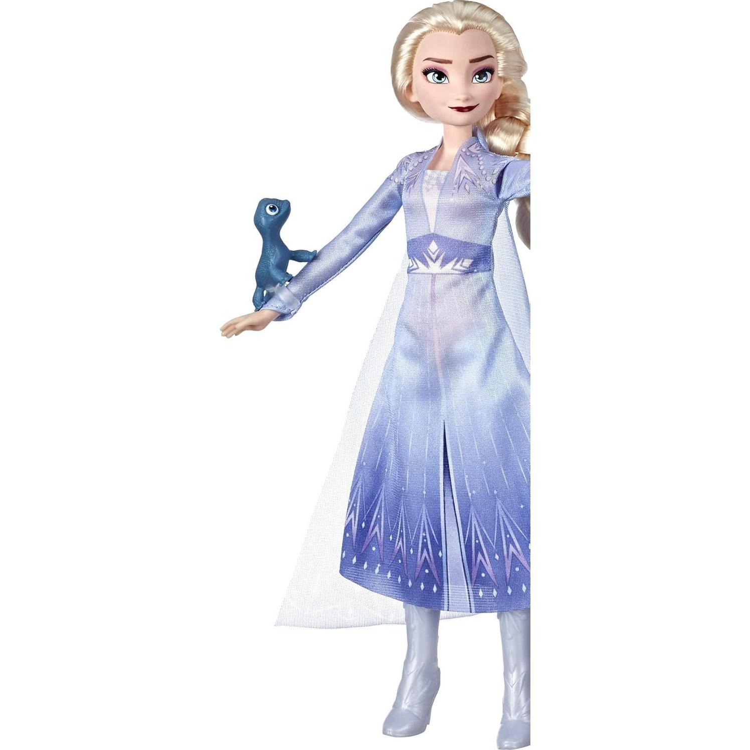 Muñeca Elsa de Disney Frozen 2 con Pabbie y Salamandra