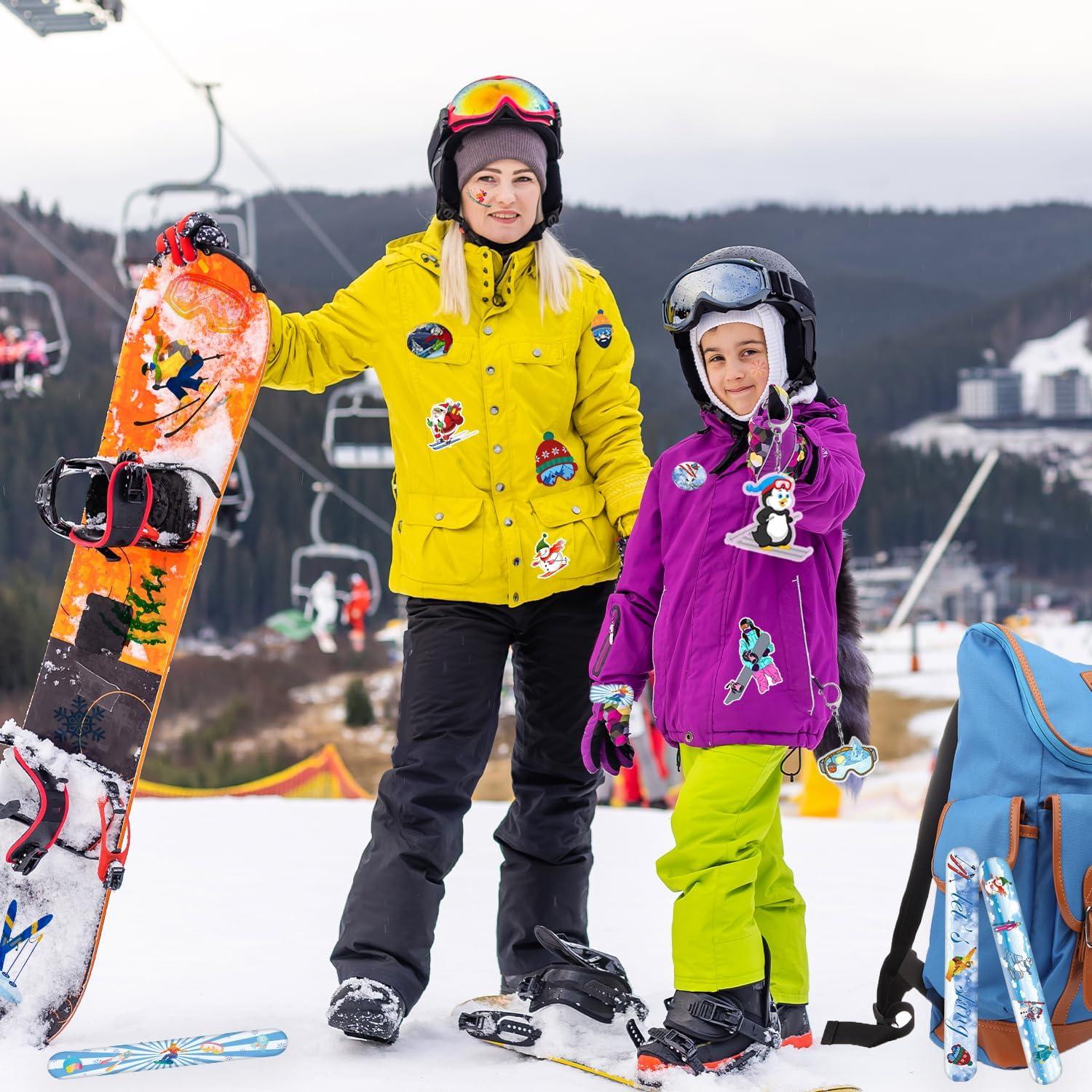 Set de Fiesta de Esquí 98PCS - Pulseras, Llaveros, Calcomanías