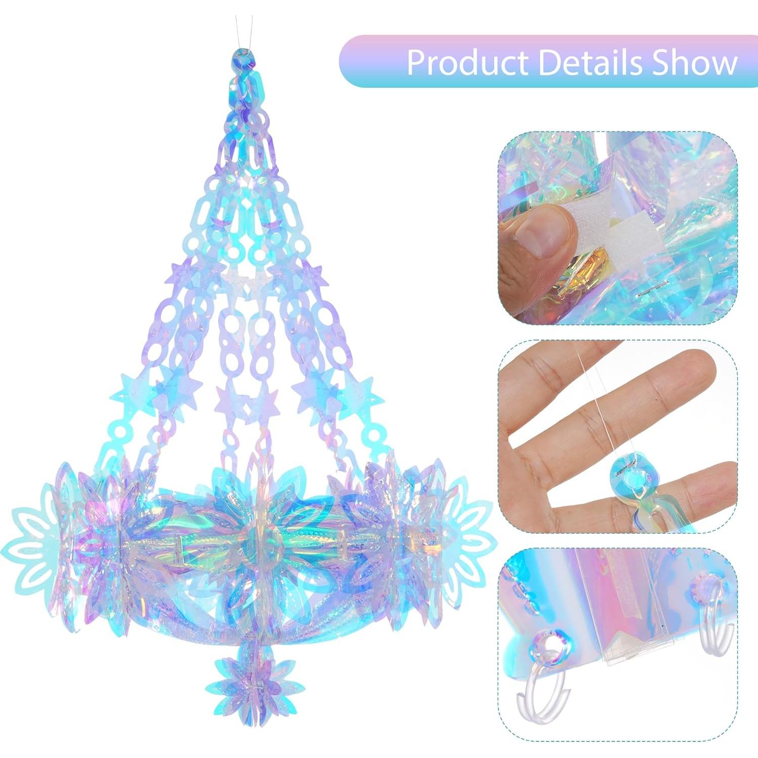 Decoración Colgante Iridiscente Heliltd 3D para Fiesta