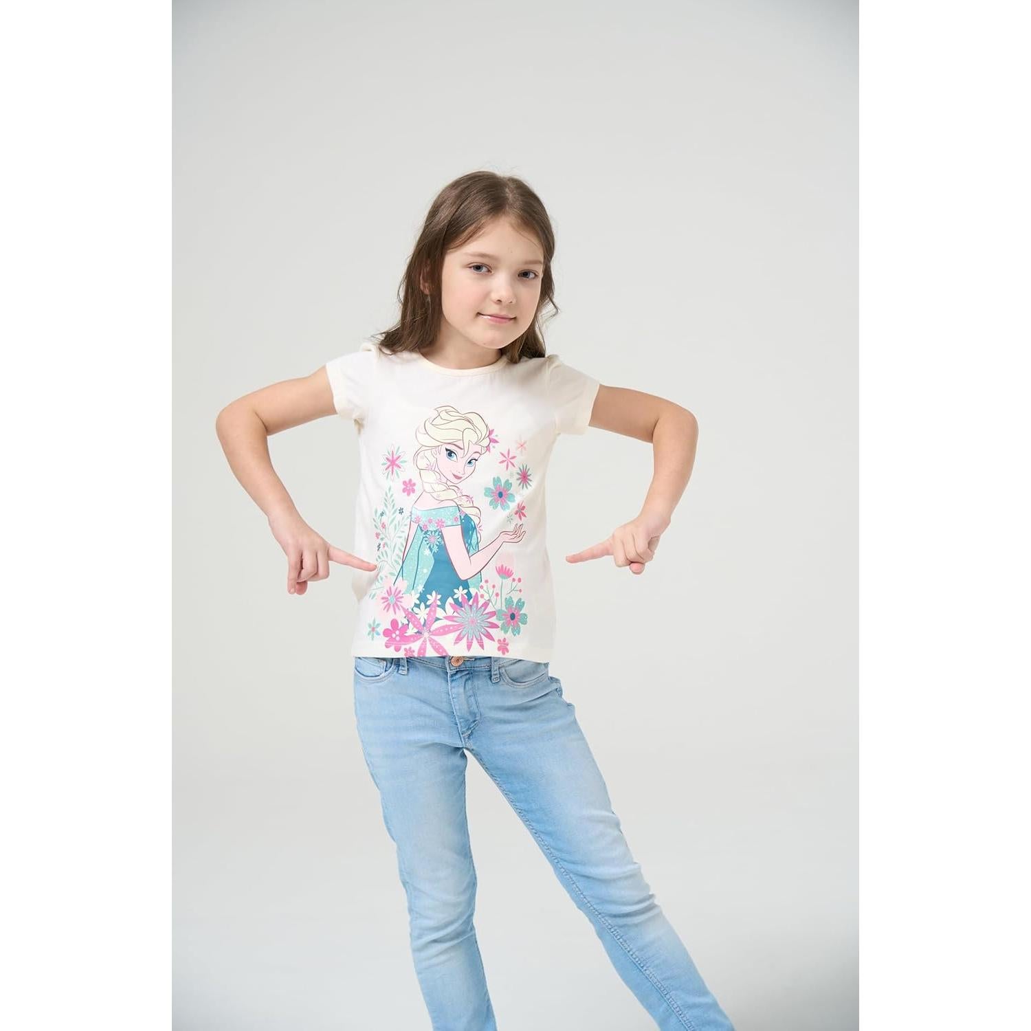 Paquete de 3 camisetas Disney Frozen para niñas - Talla 4