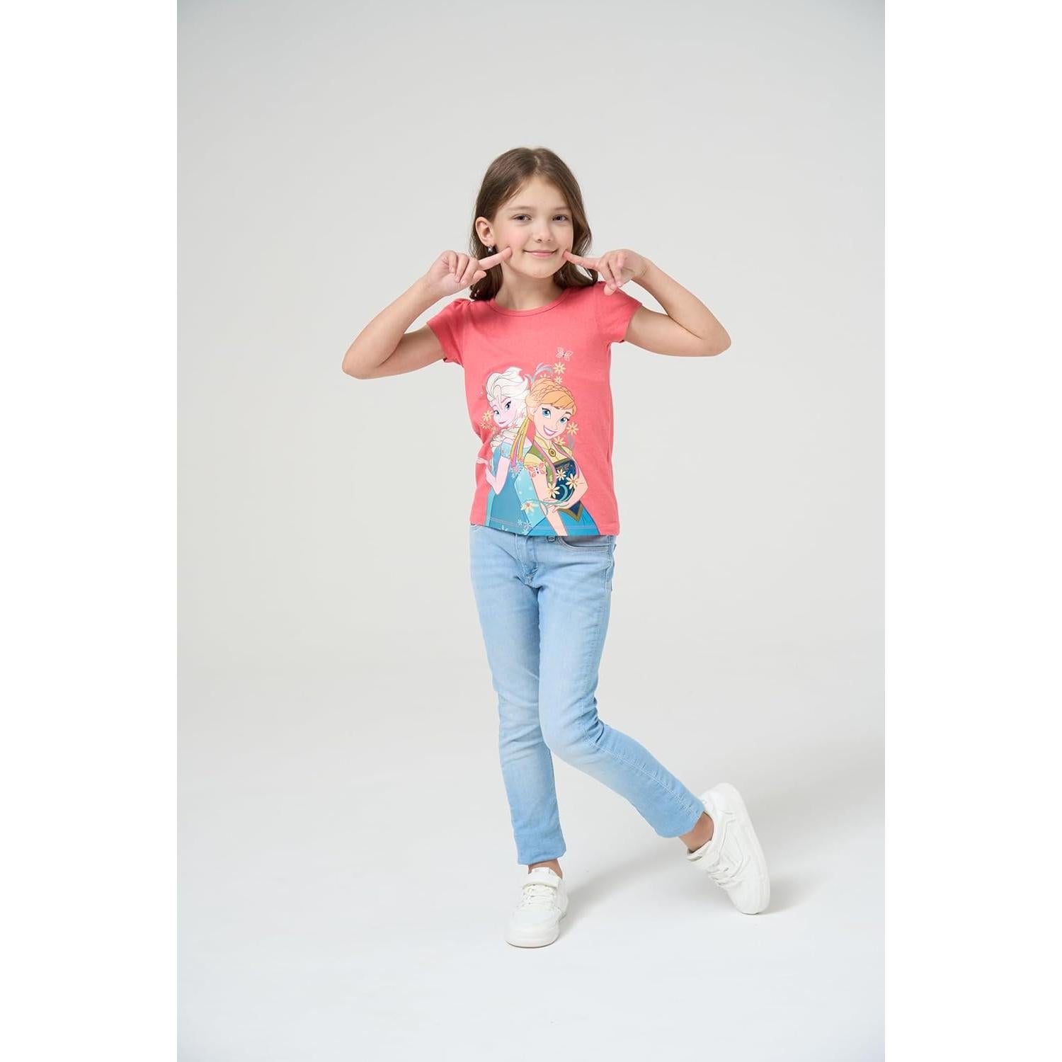 Paquete de 3 camisetas Disney Frozen para niñas - Talla 4
