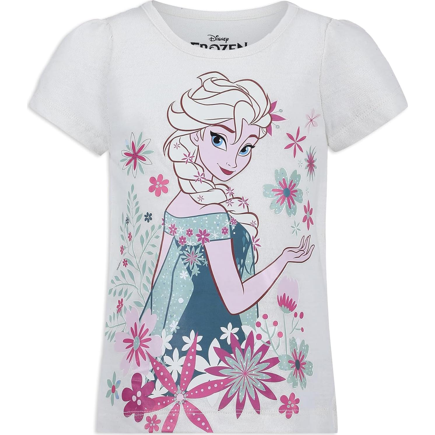 Paquete de 3 camisetas Disney Frozen para niñas - Talla 4