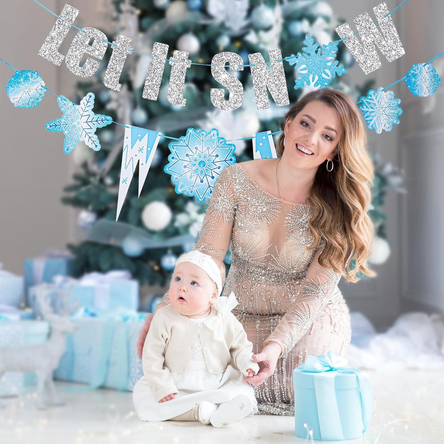 Guirnalda de Brillo Plateado SUNBEAUTY 1.98m Decoración Navideña