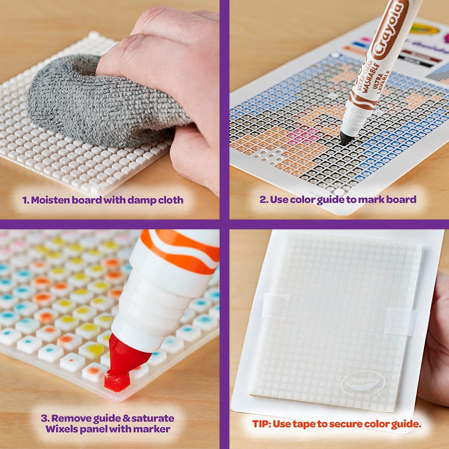 Kit de Actividades Crayola Wixels Animales, 2 Paneles y 8 Marcadores