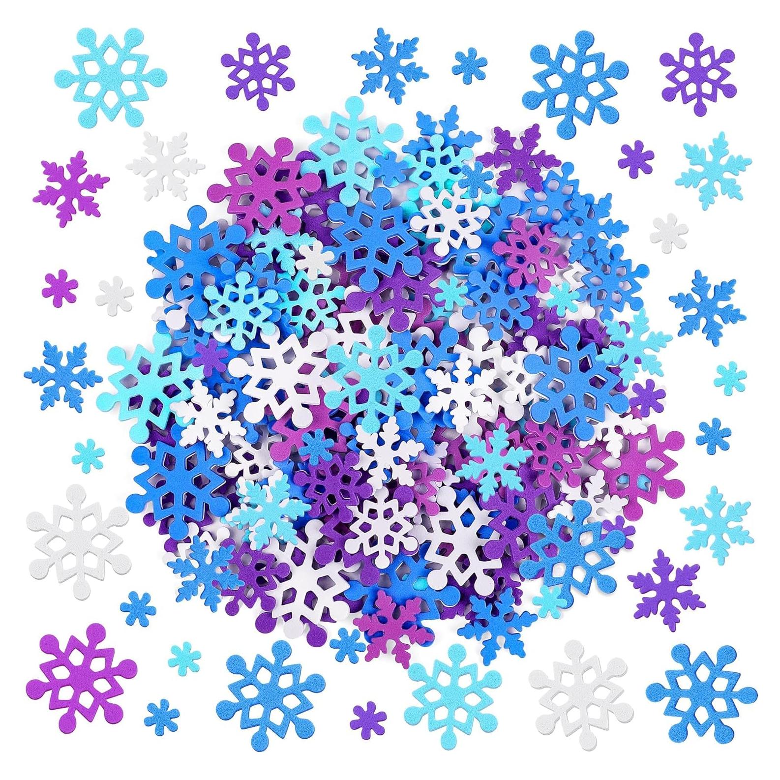 Calcomanías de Espuma Aodaer 600 Piezas Copos de Nieve