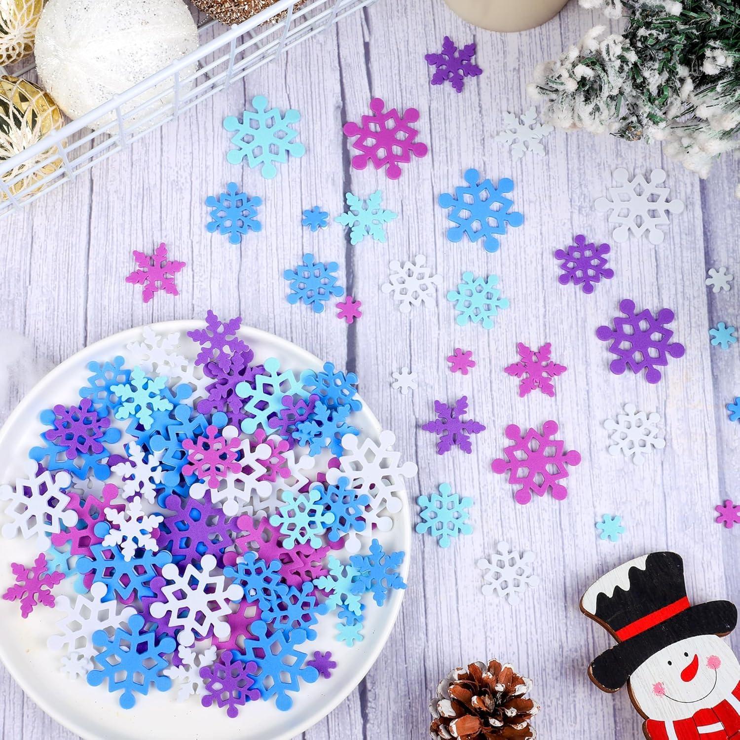 Calcomanías de Espuma Aodaer 600 Piezas Copos de Nieve