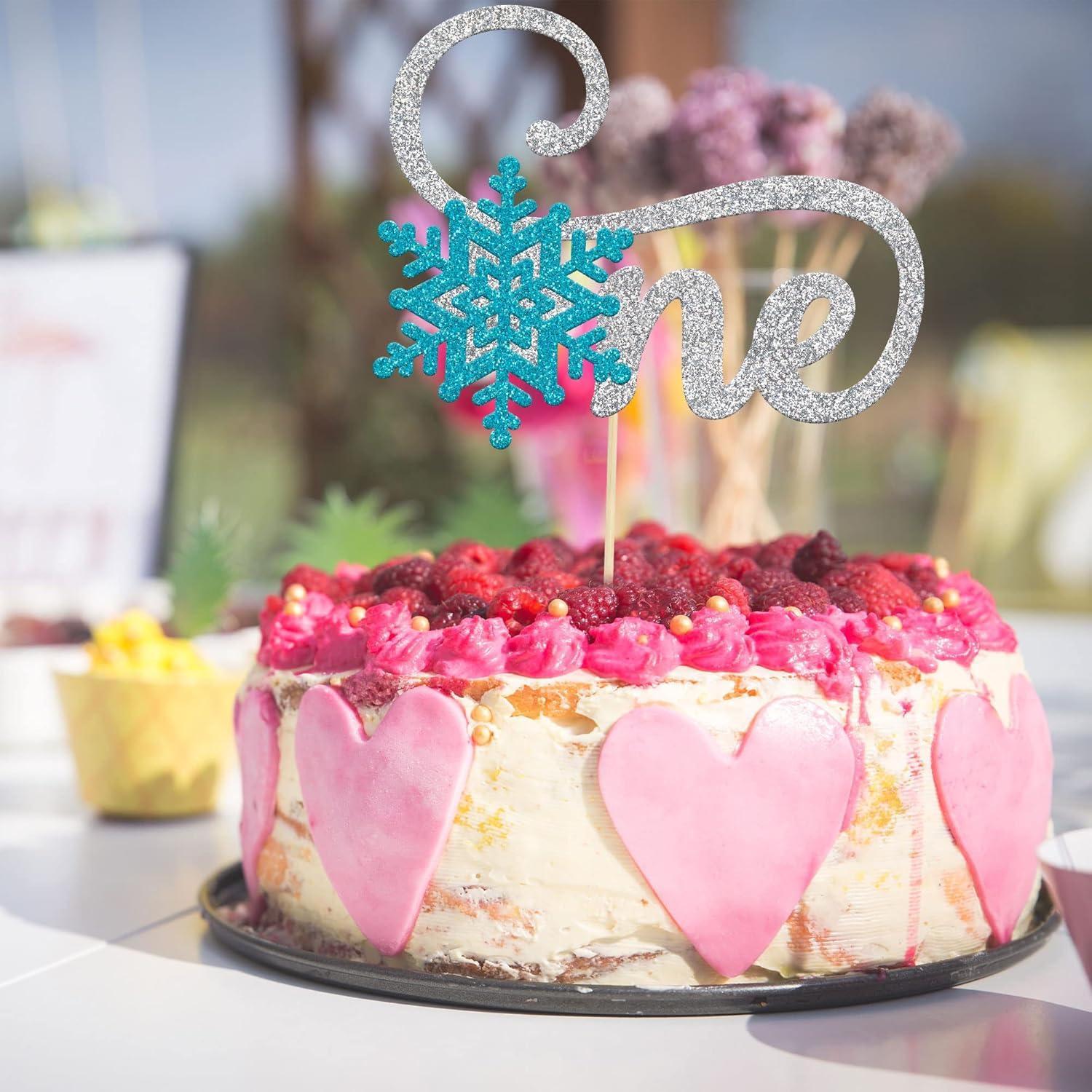 Copo de Nieve Cake Topper Gyufise Azul 14x20cm Decoración