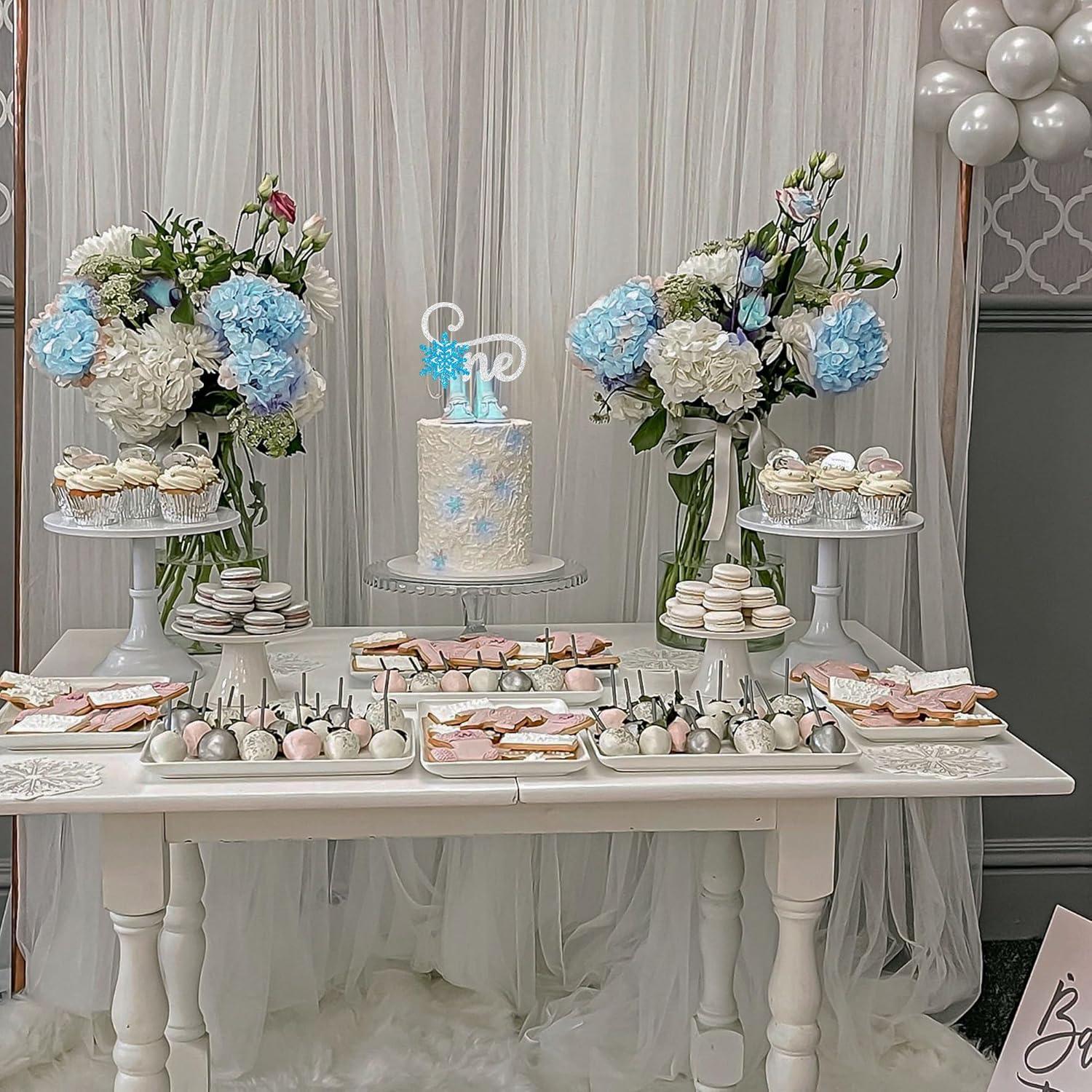 Copo de Nieve Cake Topper Gyufise Azul 14x20cm Decoración