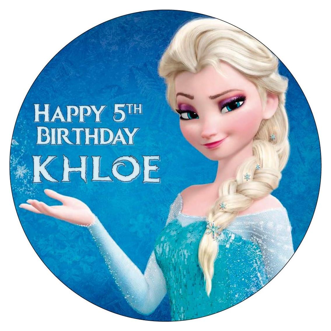 Topping Comestible de Pastel Frozen Anna Personalizado 20cm