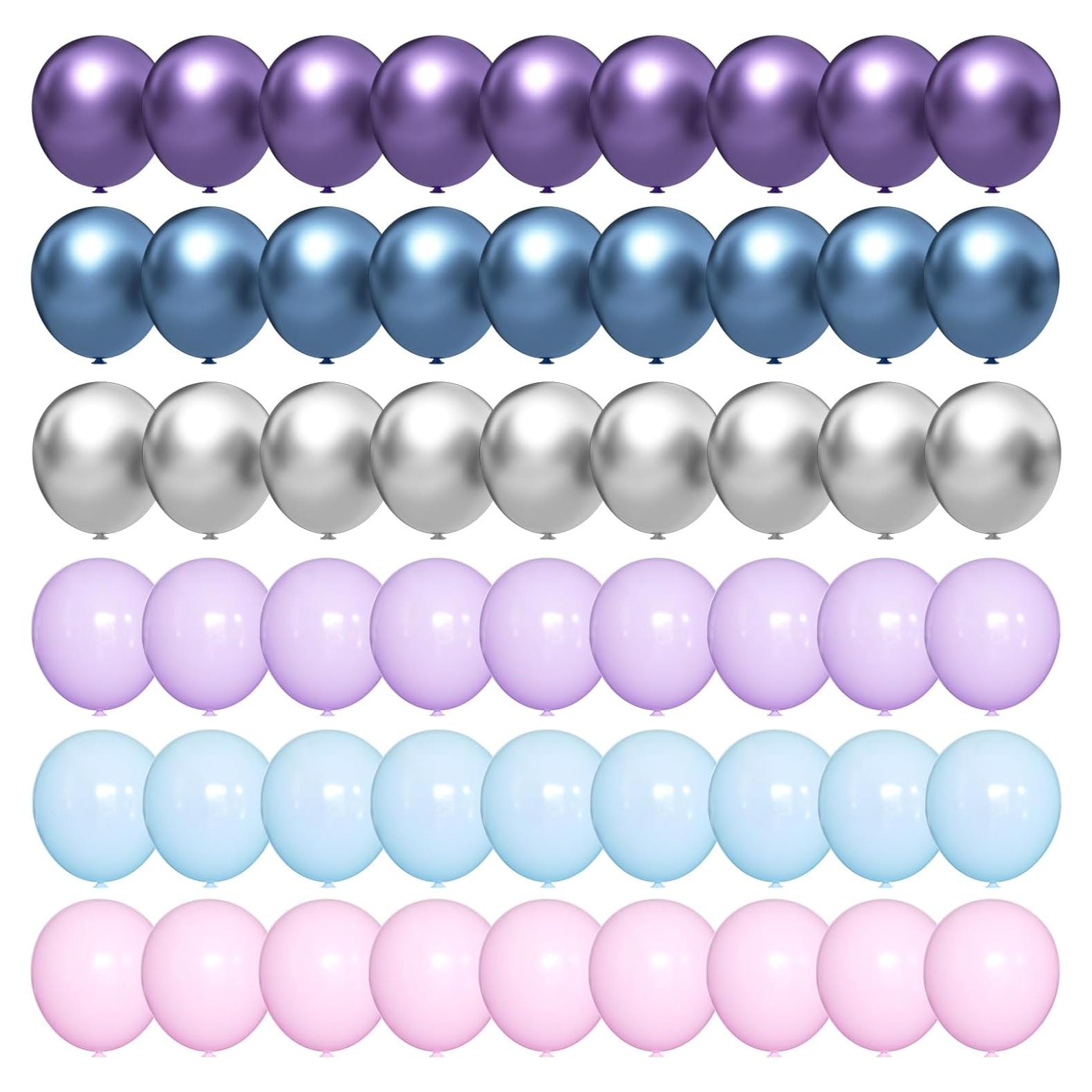 Globos de Láttex Morados y Azules 60pcs 30cm Decoración Fiesta