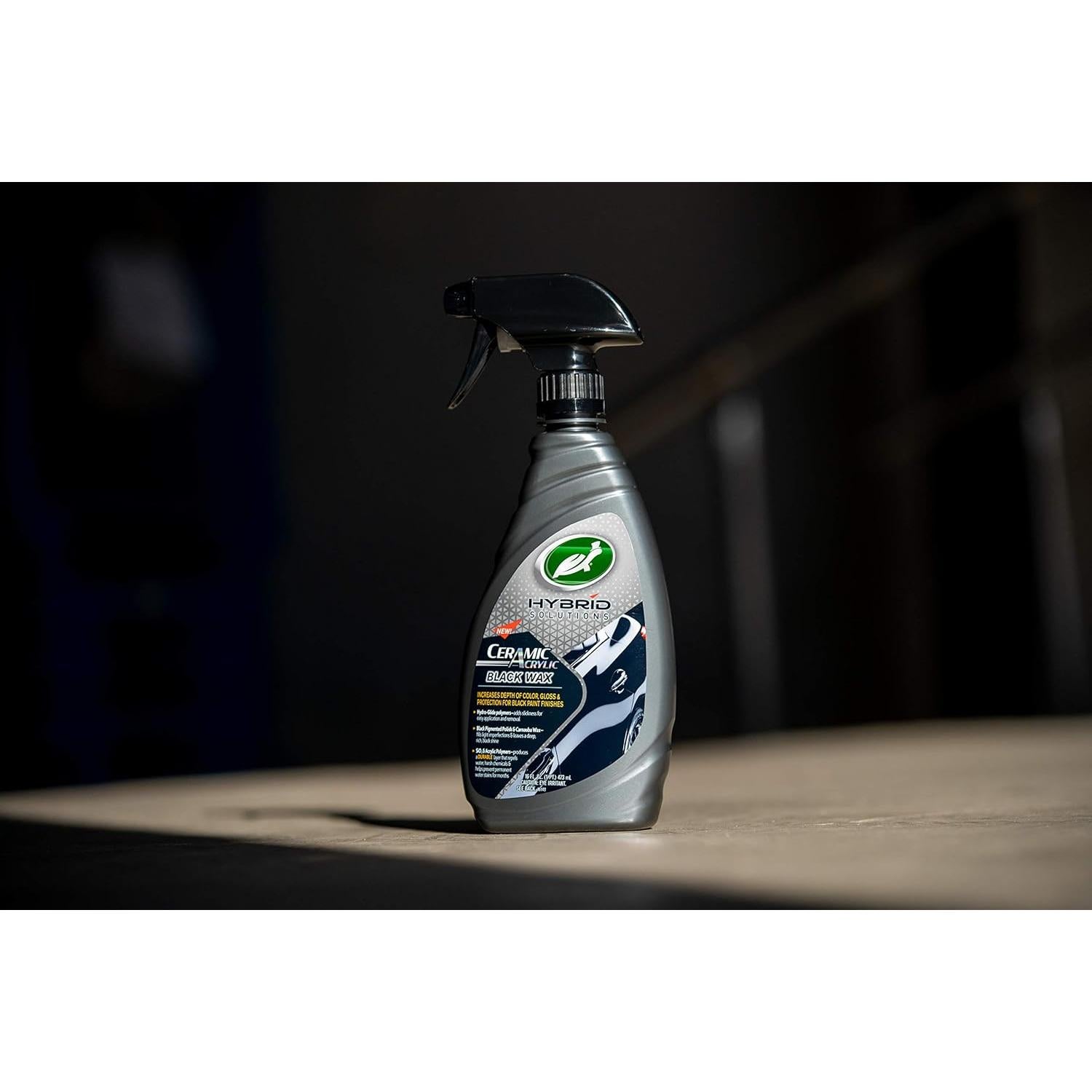 Cera en aerosol negra Turtle Wax 53447 para automóviles 473 ml