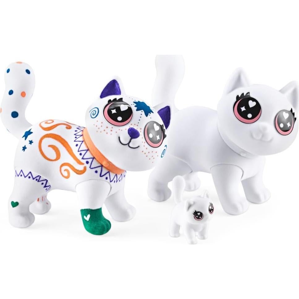 Crayola Scribble Scrubbie Jumbo Gato 15 cm con Marcadores