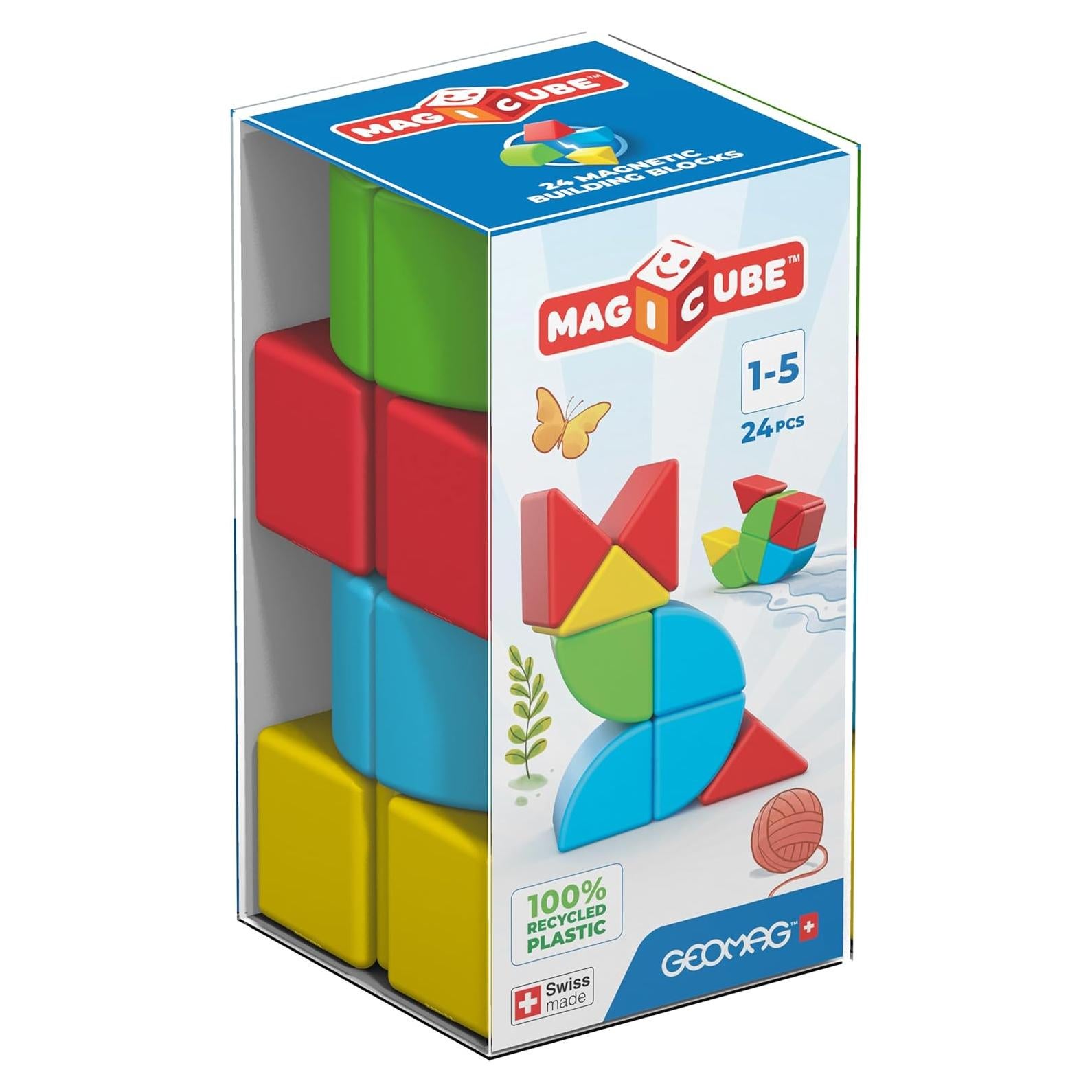 Geomag MagiCube 24 Piezas Bloques Magnéticos para Niños 1-5 Años
