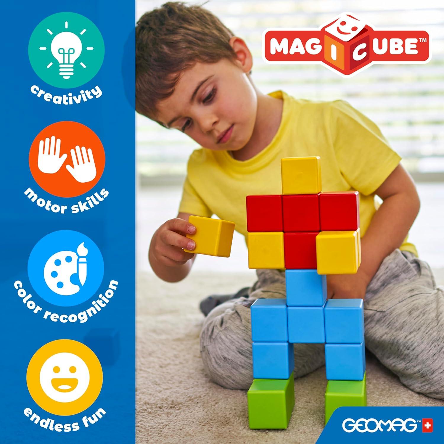 Geomag MagiCube 24 Piezas Bloques Magnéticos para Niños 1-5 Años
