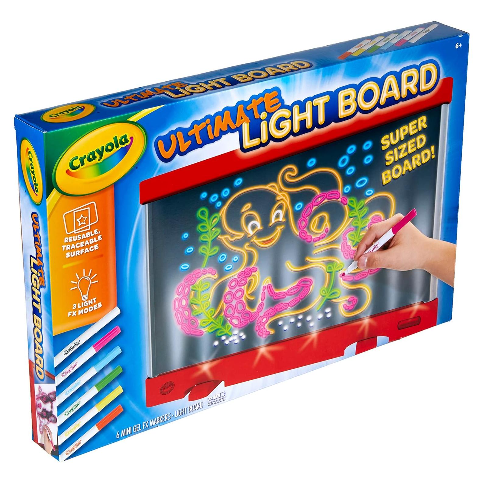 Tablero de Luz Crayola Rojo con Marcadores de Gel - 48.9x31.8cm