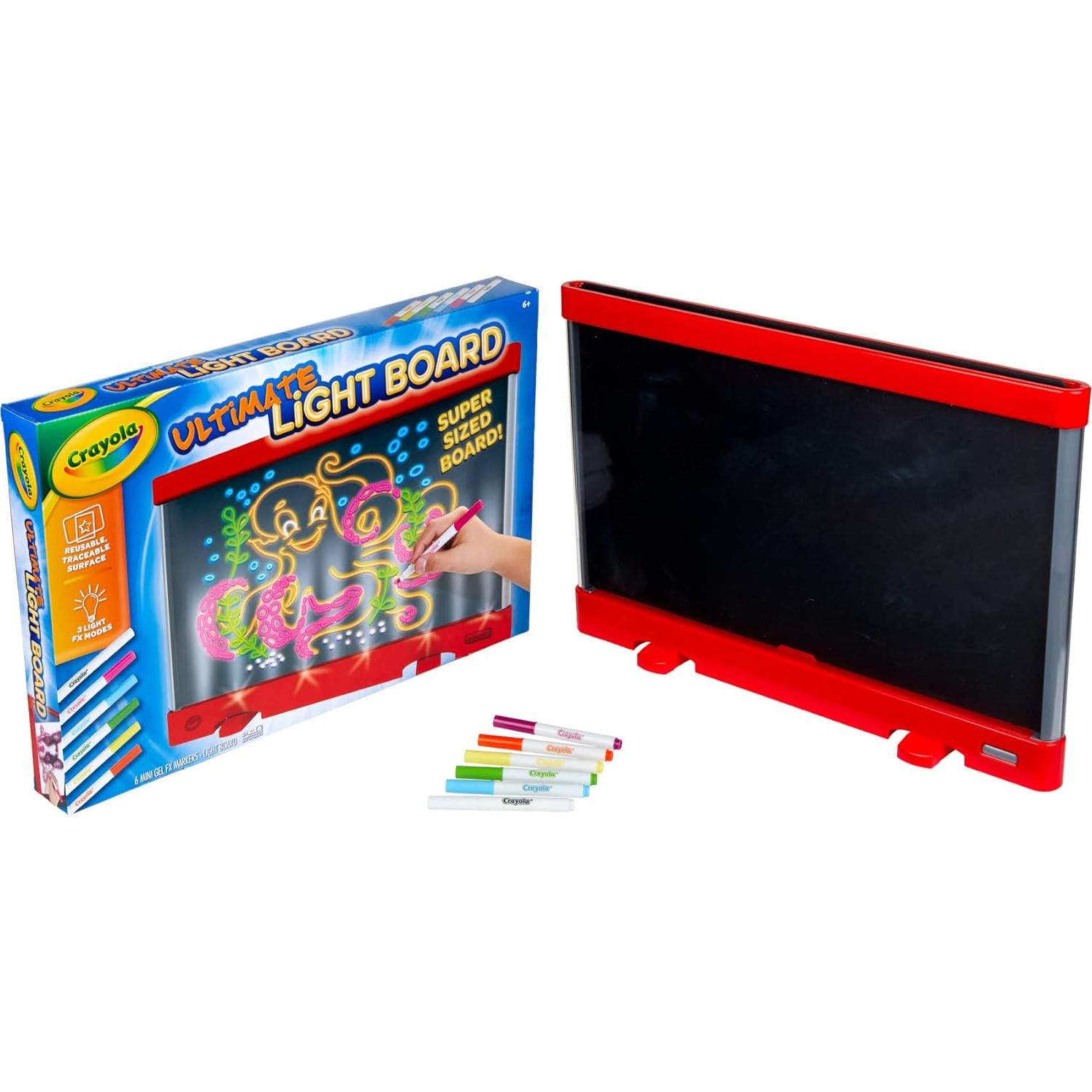 Tablero de Luz Crayola Rojo con Marcadores de Gel - 48.9x31.8cm