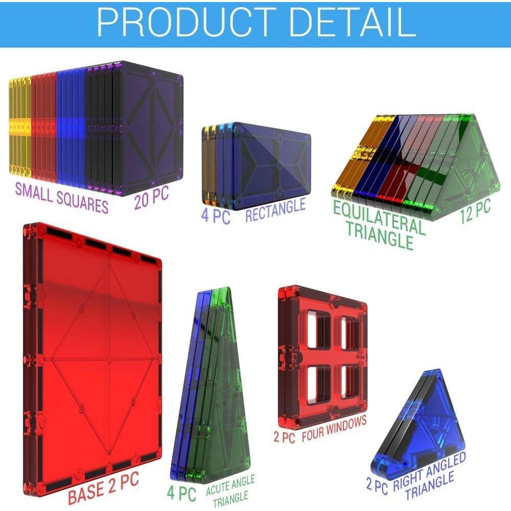 Bloques de Construcción Magnéticos Desire Deluxe 47pc - Juguete STEM
