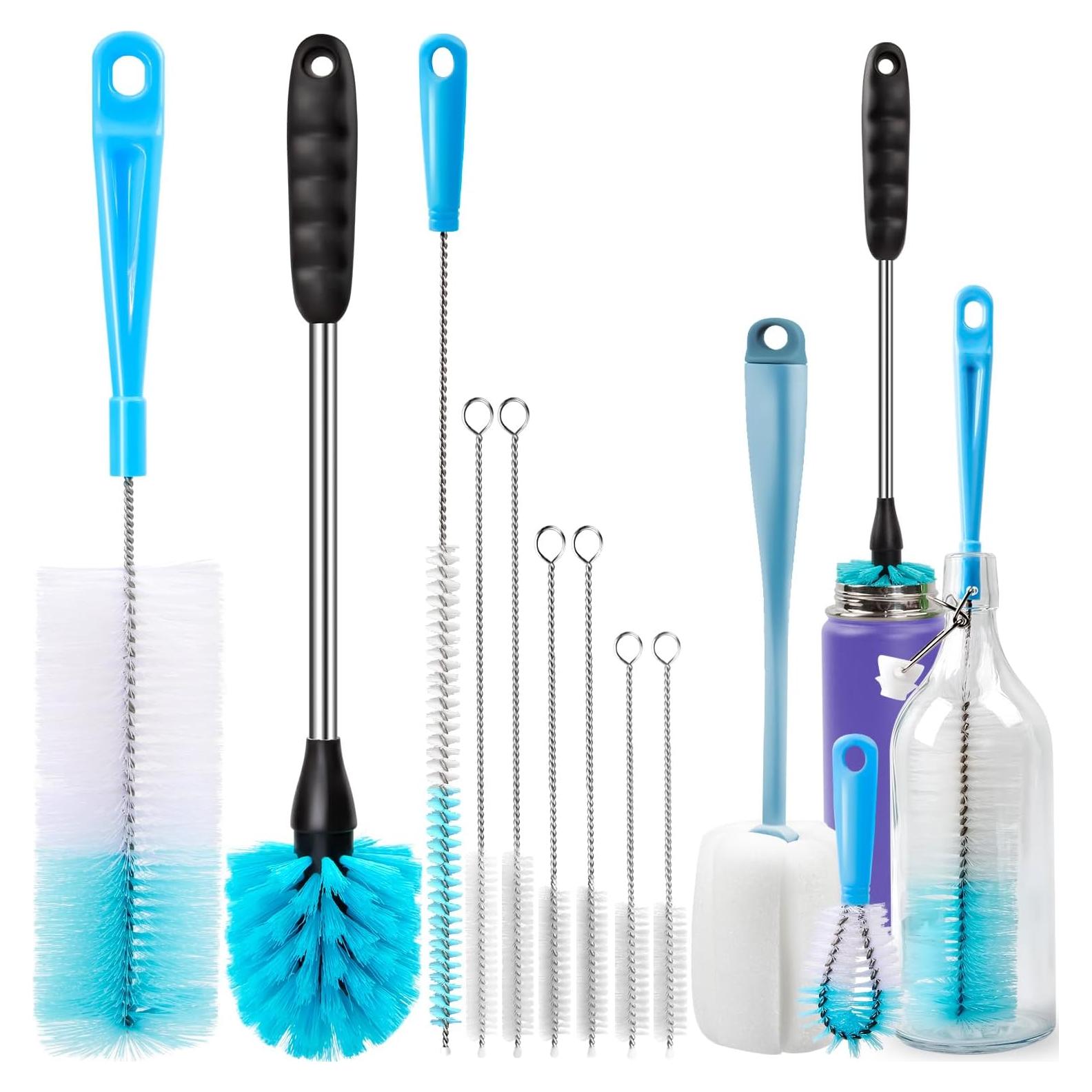 Juego de cepillos de limpieza Holikme para botellas y tazas