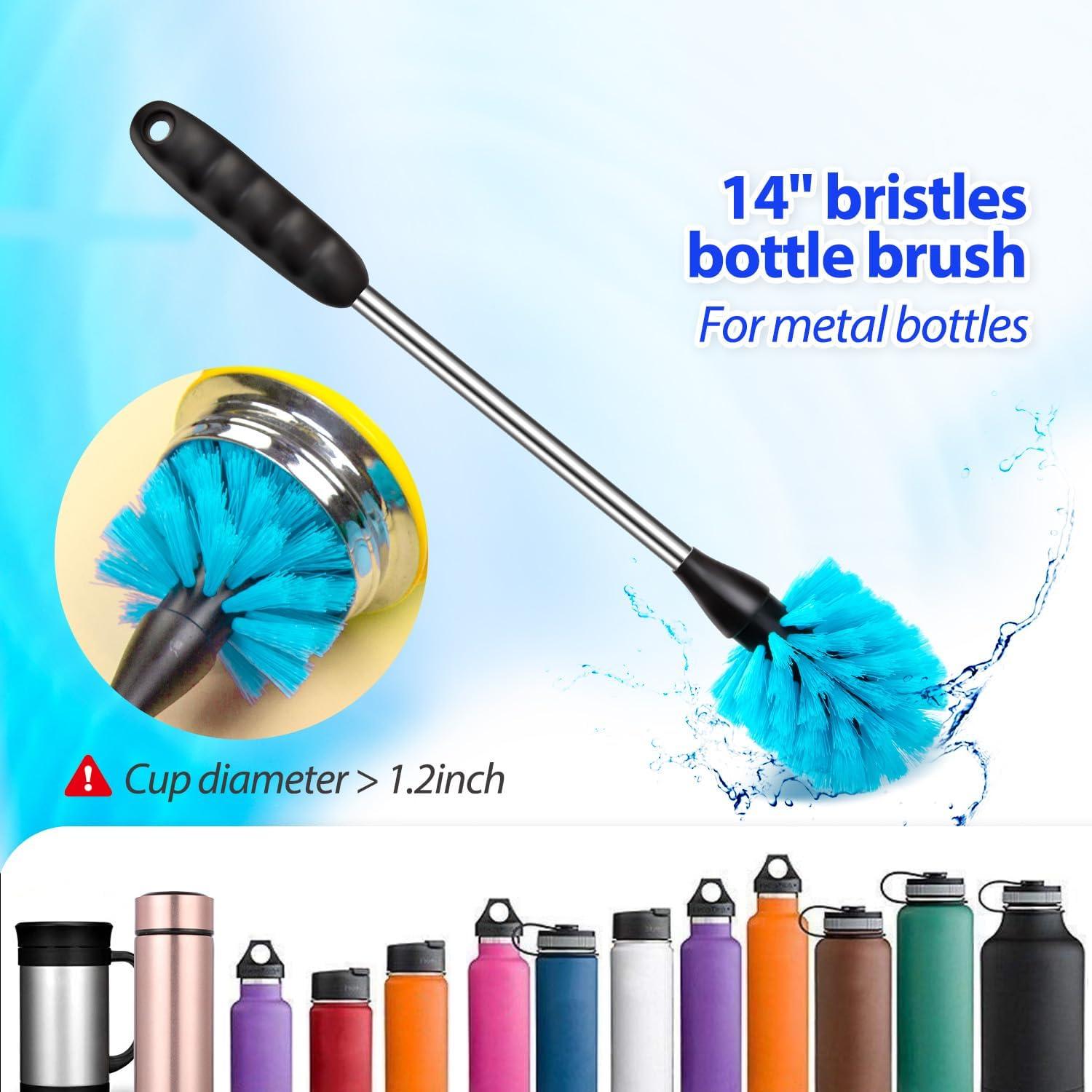 Juego de cepillos de limpieza Holikme para botellas y tazas