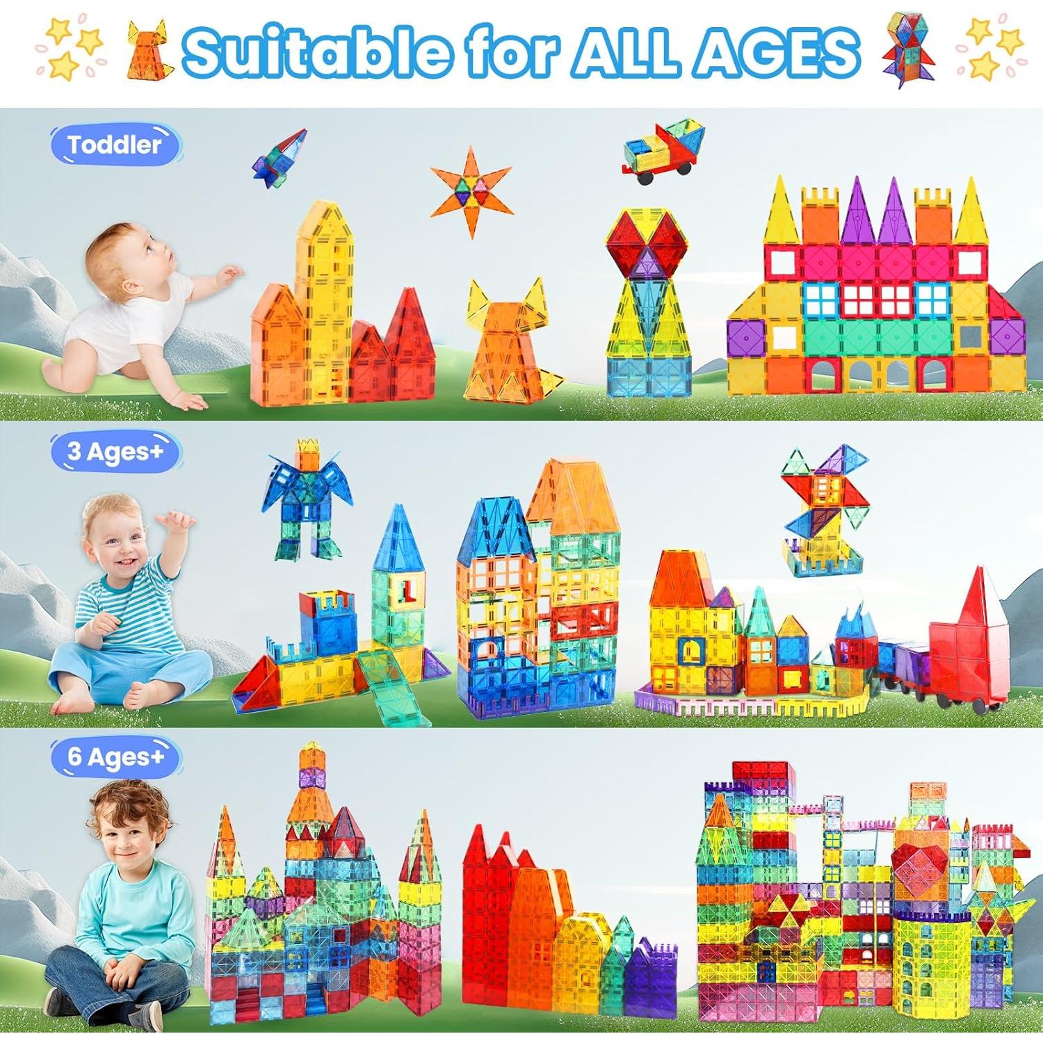 Azulejos Magnéticos Paaxido - 100 Piezas Juguetes STEM 3-14 Años