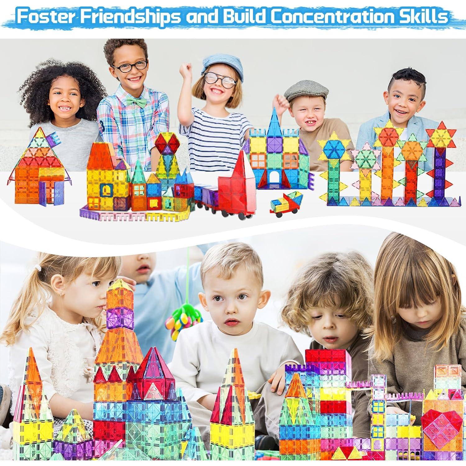 Azulejos Magnéticos Paaxido - 100 Piezas Juguetes STEM 3-14 Años