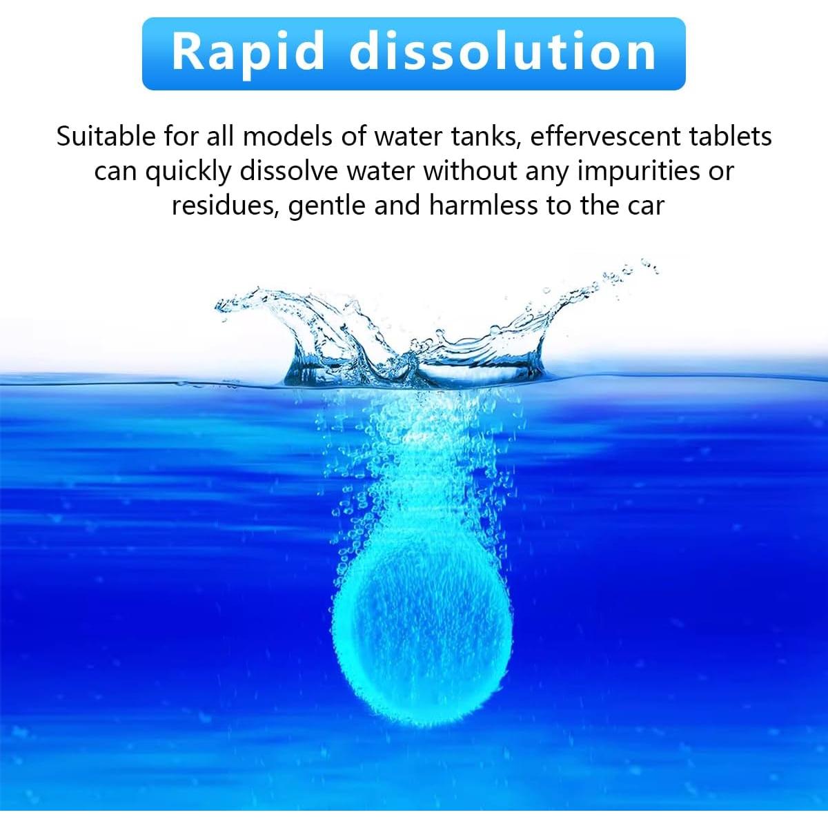 50 Tabletas Limpiaparabrisas KHGUZ, Efecto Concentrado, Universal