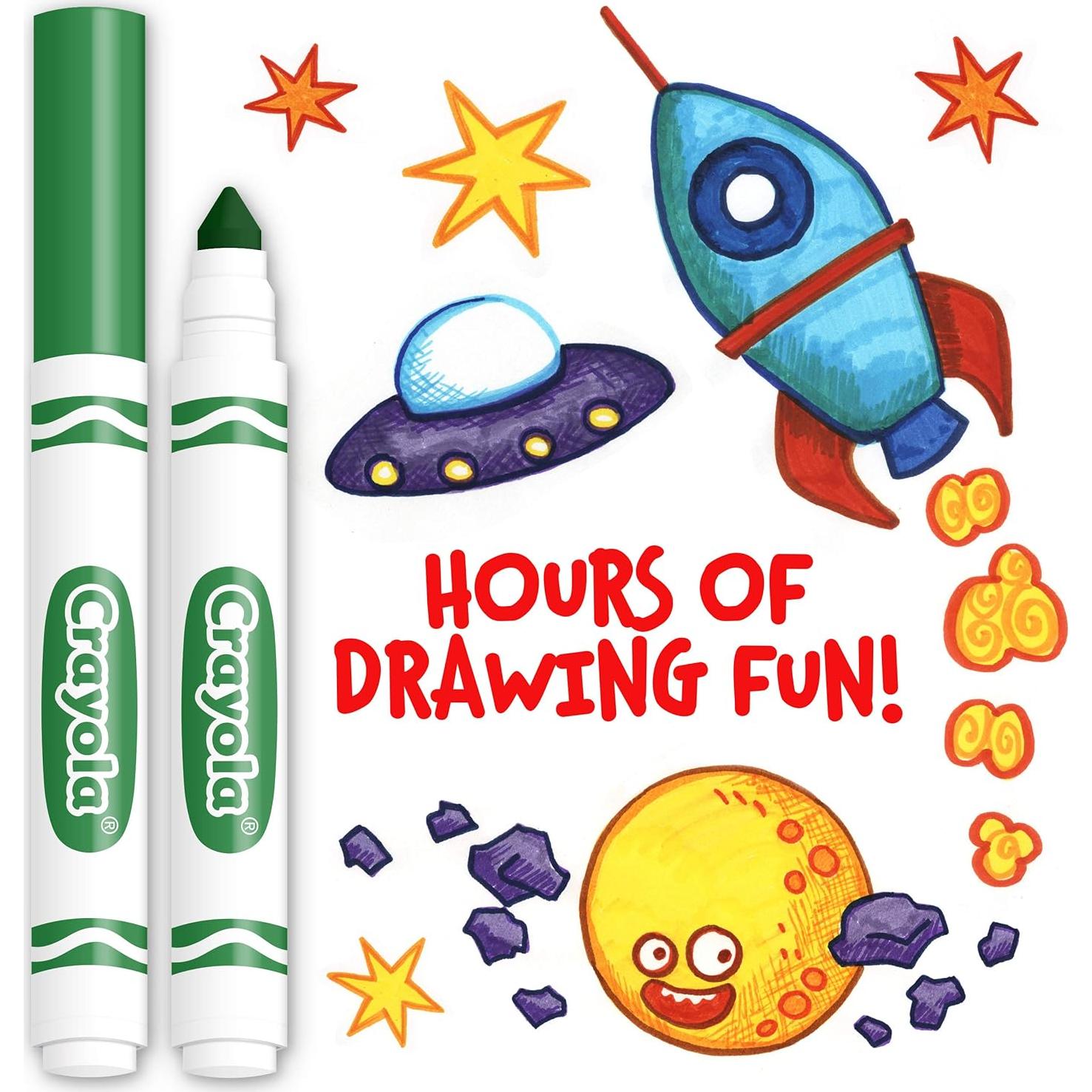 Marcadores Crayola Verde 12ct Línea Ancha No Tóxicos