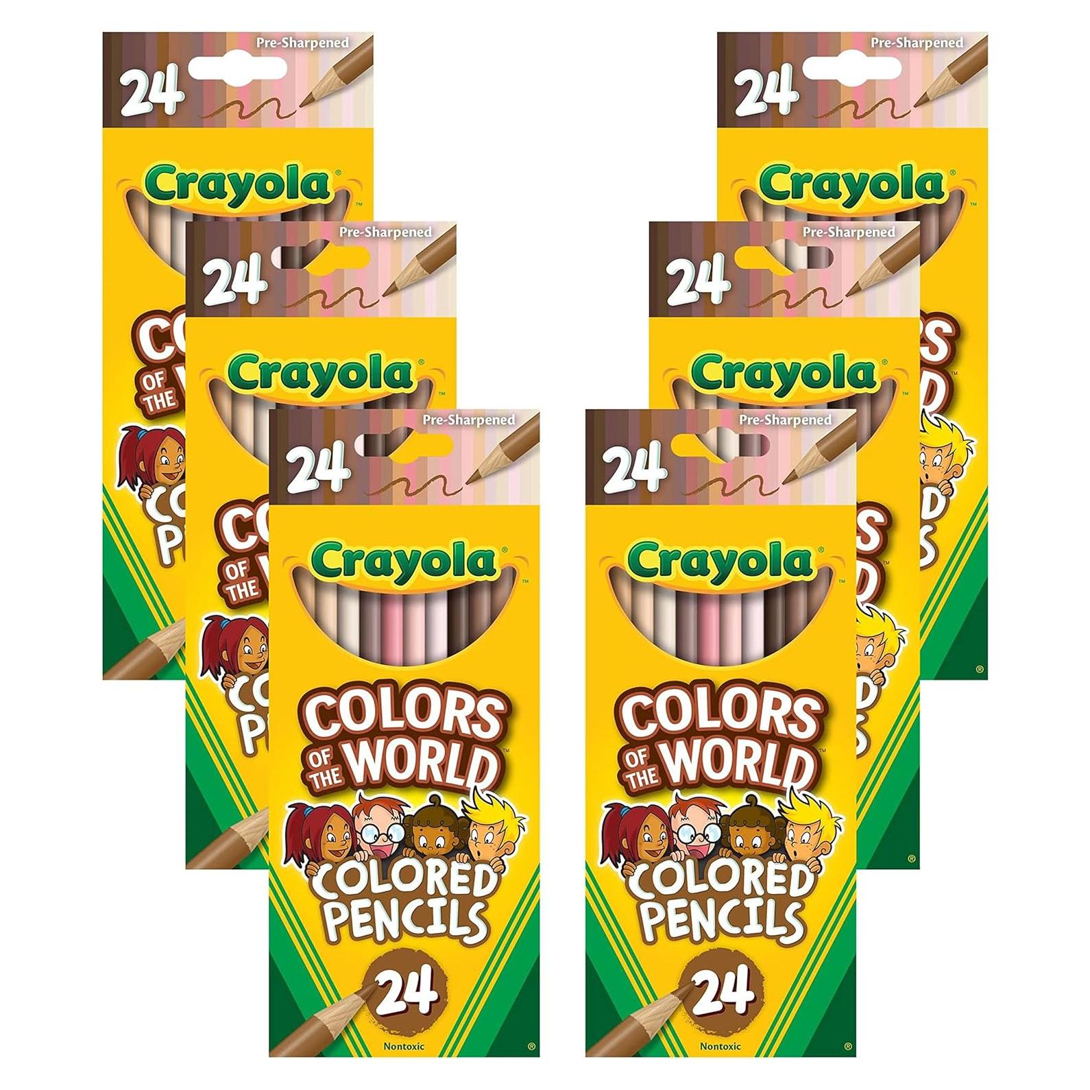 Lápices de Colores Crayola Colores del Mundo 6 Paquetes
