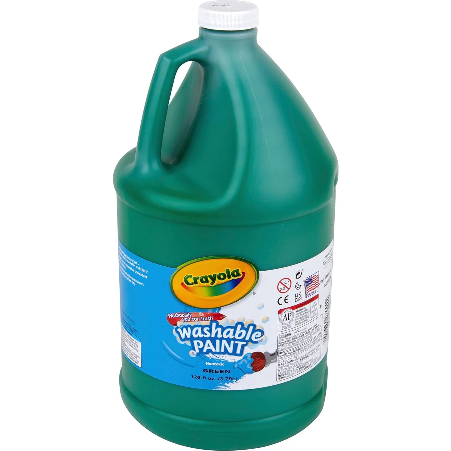 Pintura Lavable Crayola 1 Galón Verde para Niños