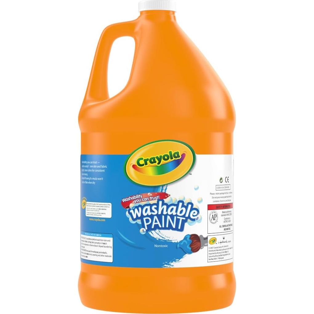 Pintura Lavable Crayola 128oz Naranja para Manualidades