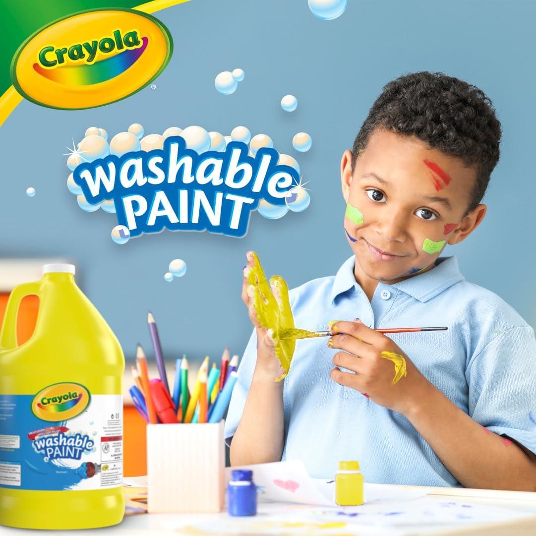 Pintura Lavable Crayola 1 Galón Amarillo para Niños