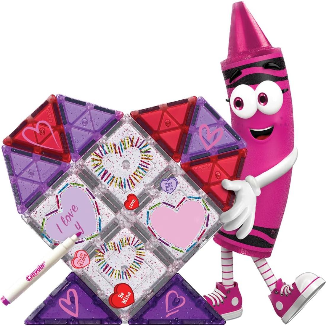 Juego de Azulejos Magnéticos Crayola Doodle San Valentín 14 Pzs