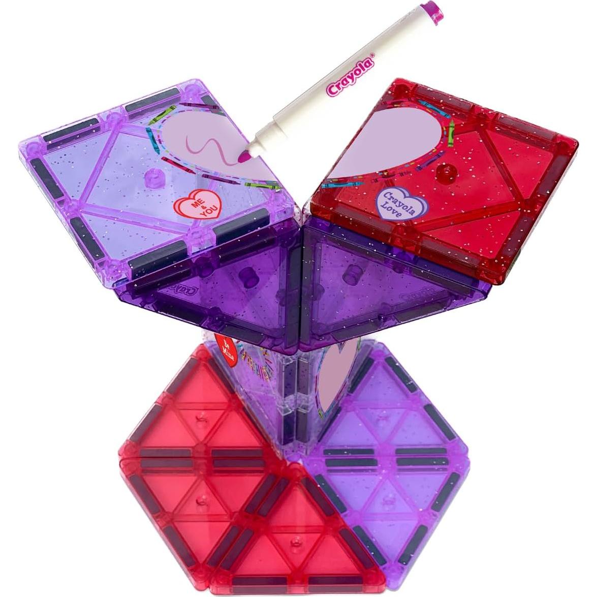 Juego de Azulejos Magnéticos Crayola Doodle San Valentín 14 Pzs