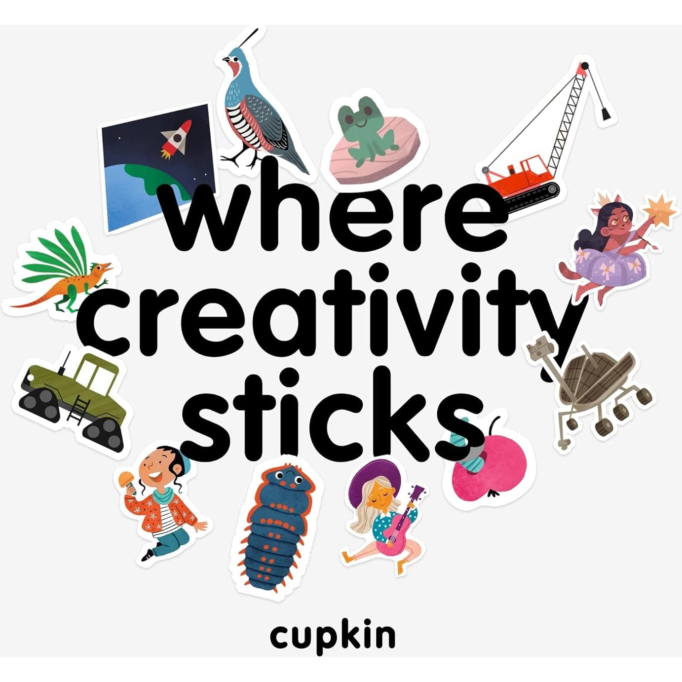 Libro de Pegatinas Dinosaurios CUPKIN 500+ Pegatinas 12 Escenas