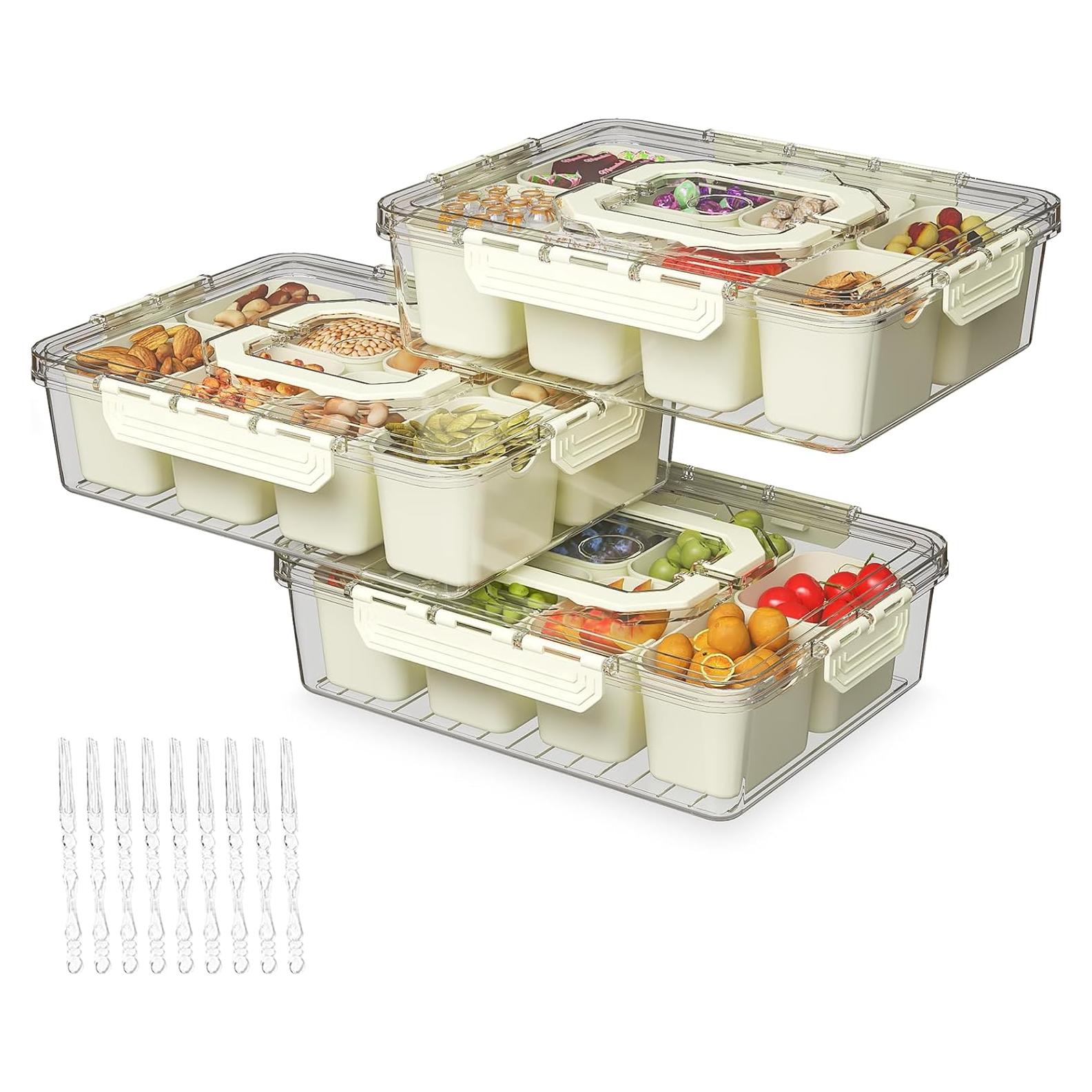 Bandeja de Servicio Dividida REBECAT 8 Compartimentos Beige