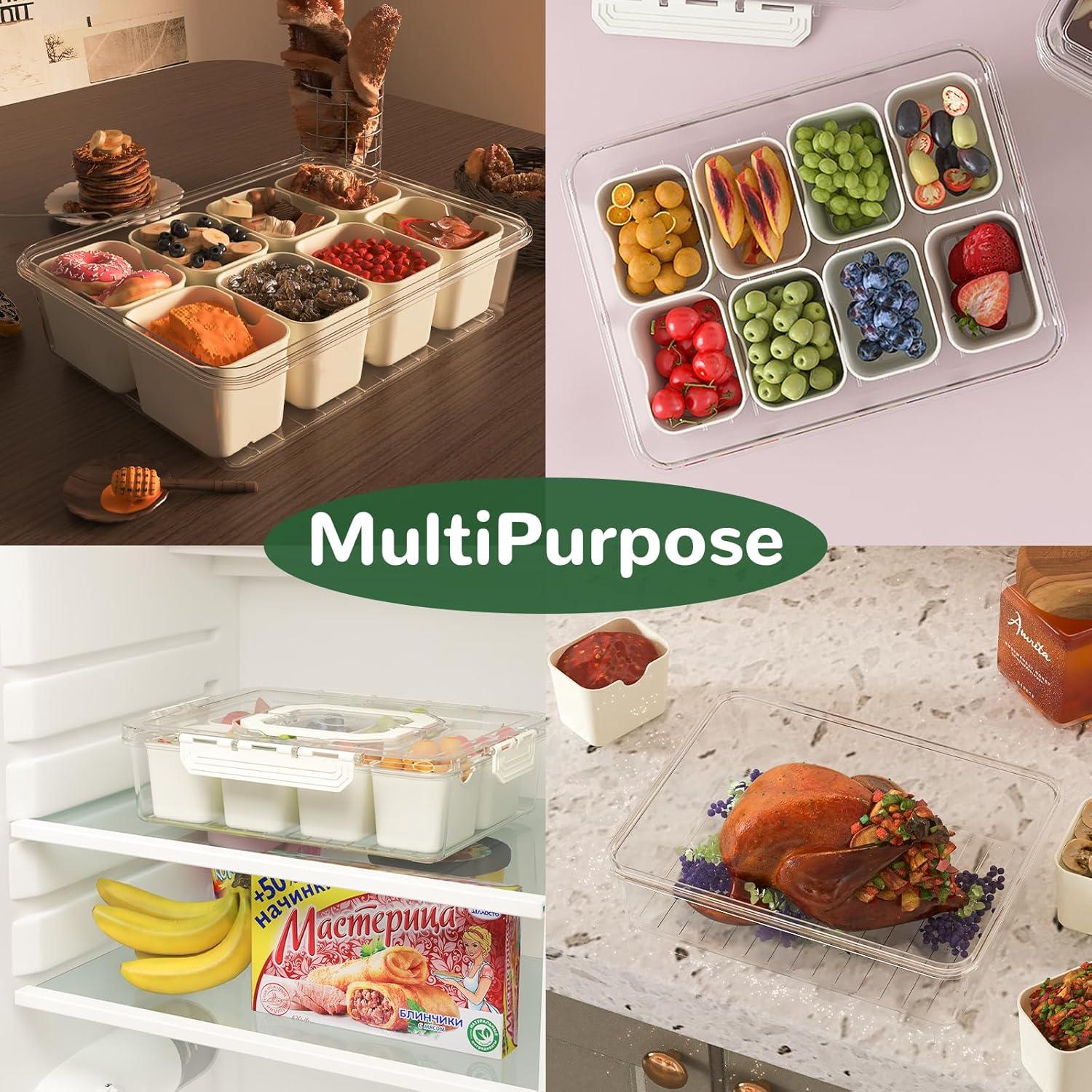 Bandeja de Servicio Dividida REBECAT 8 Compartimentos Beige