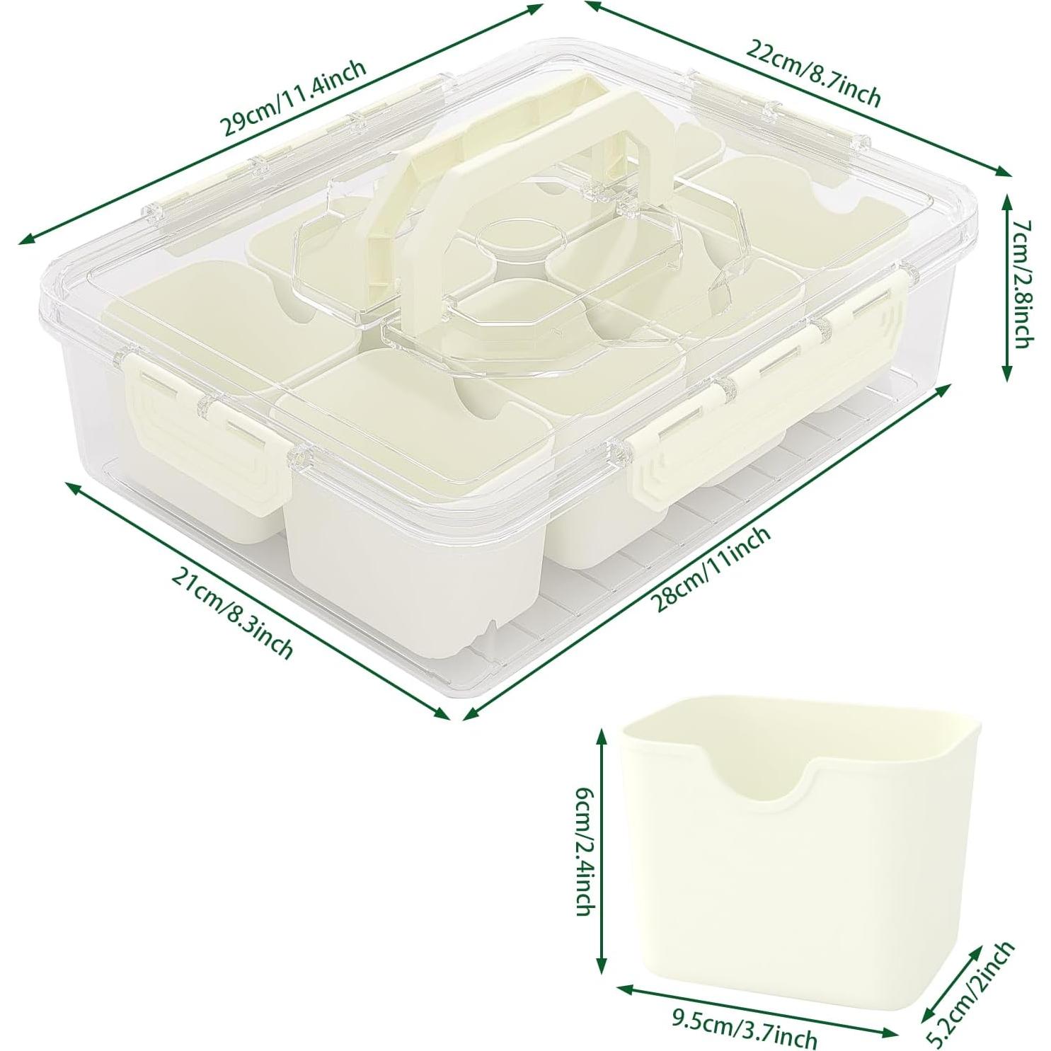 Bandeja de Servicio Dividida REBECAT 8 Compartimentos Beige