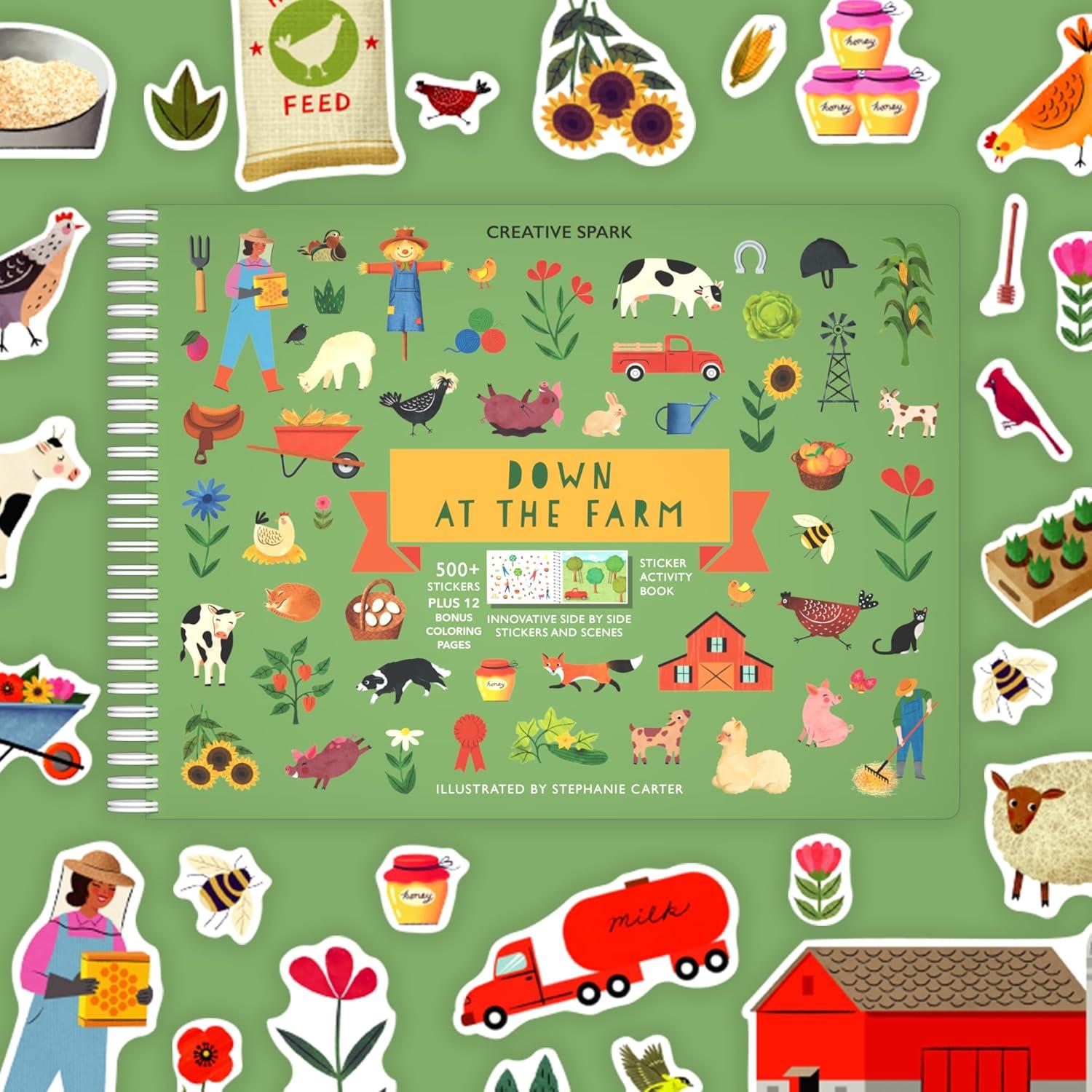 Libro de Stickers de Animales de Granja Cupkin 512 Piezas