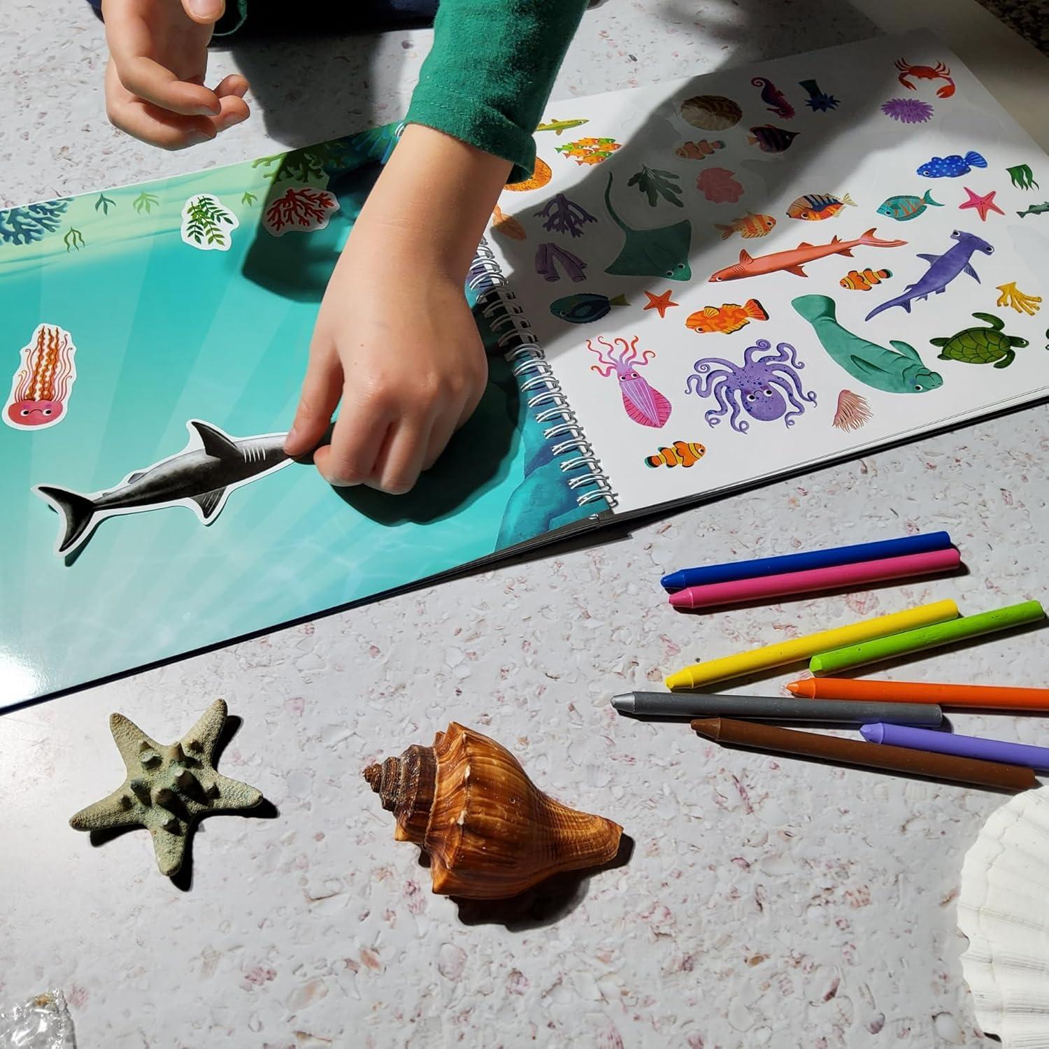 Libro de Pegatinas del Océano CUPKIN 500+ Pegatinas