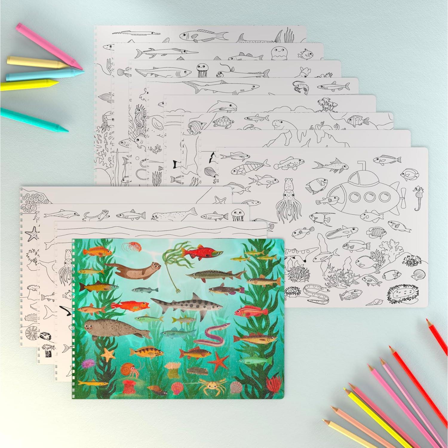 Libro de Pegatinas del Océano CUPKIN 500+ Pegatinas