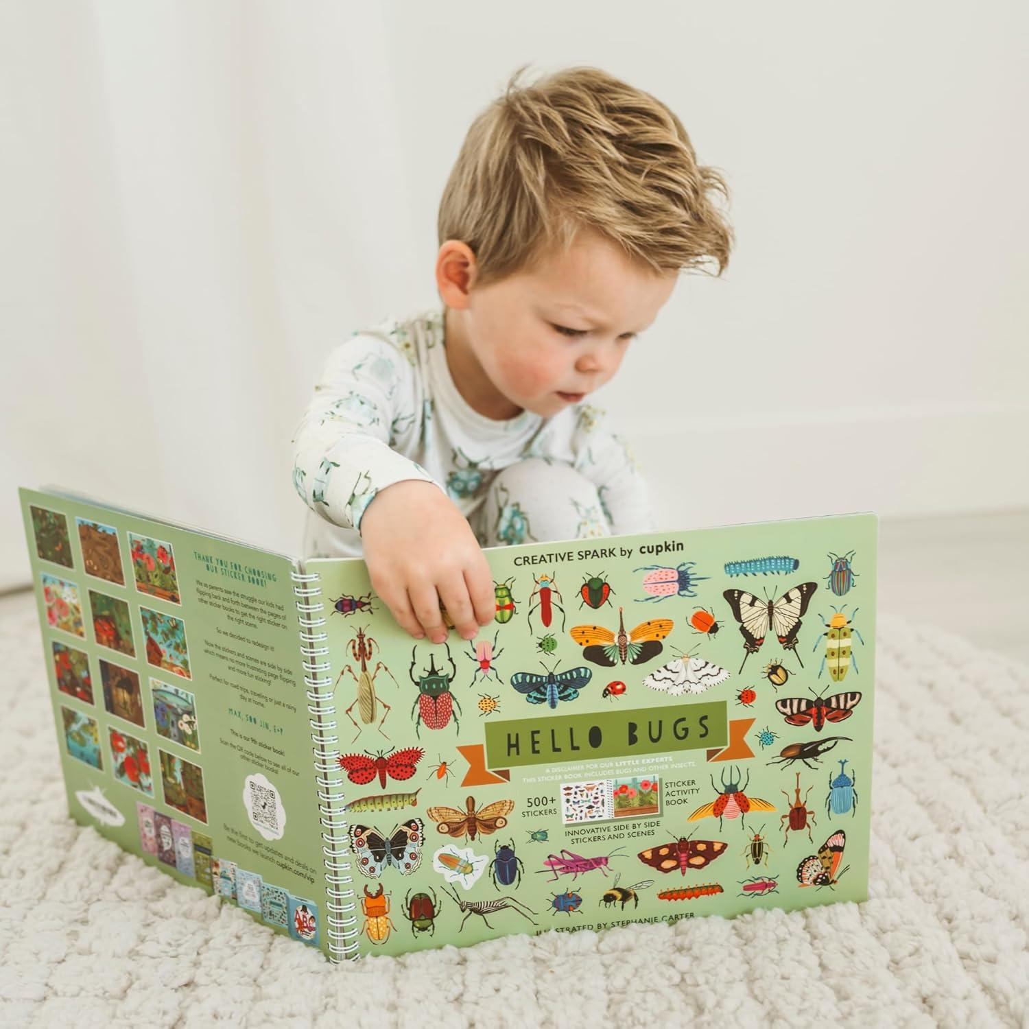 Libro de Pegatinas Hello Bugs CUPKIN 500+ Insectos para Niños