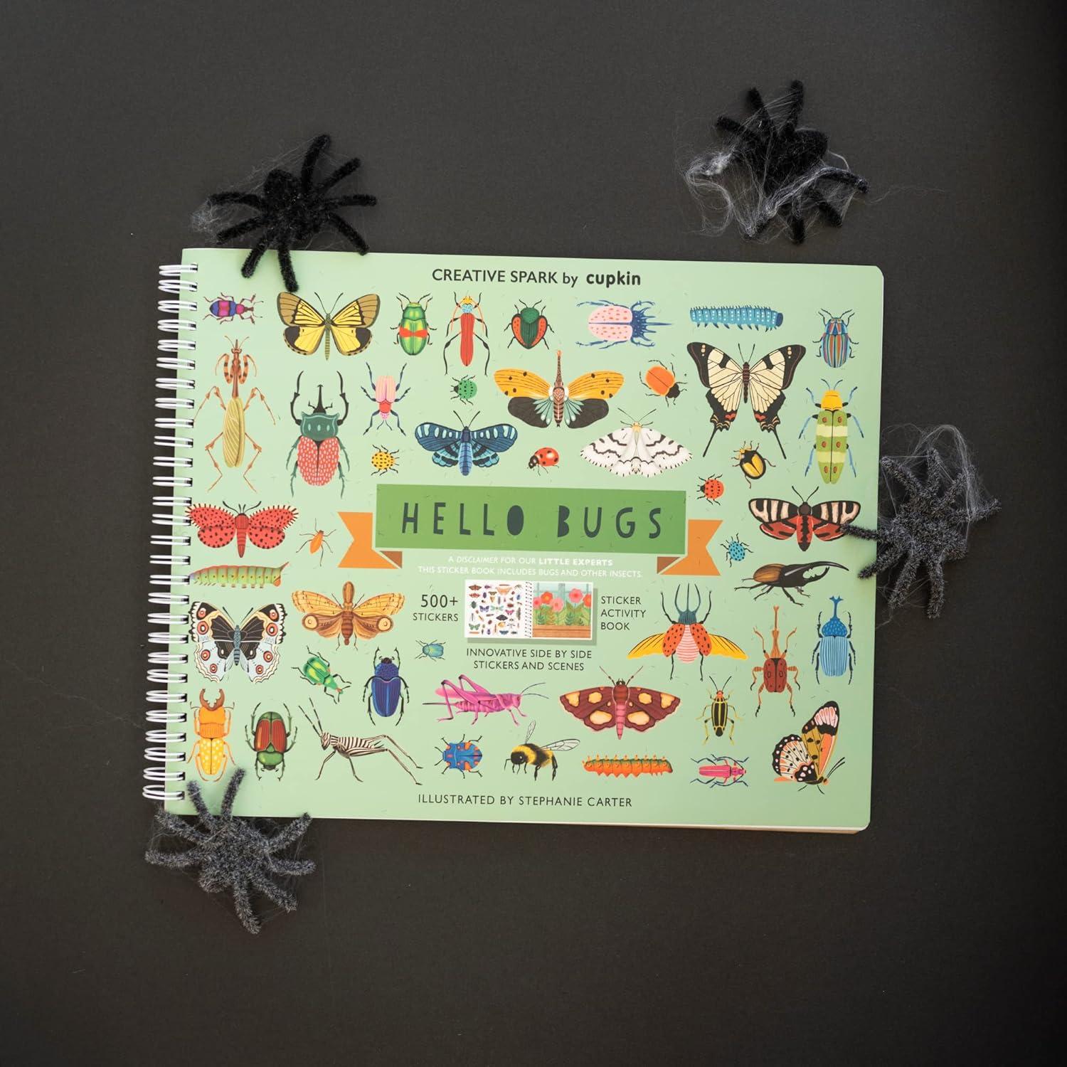 Libro de Pegatinas Hello Bugs CUPKIN 500+ Insectos para Niños