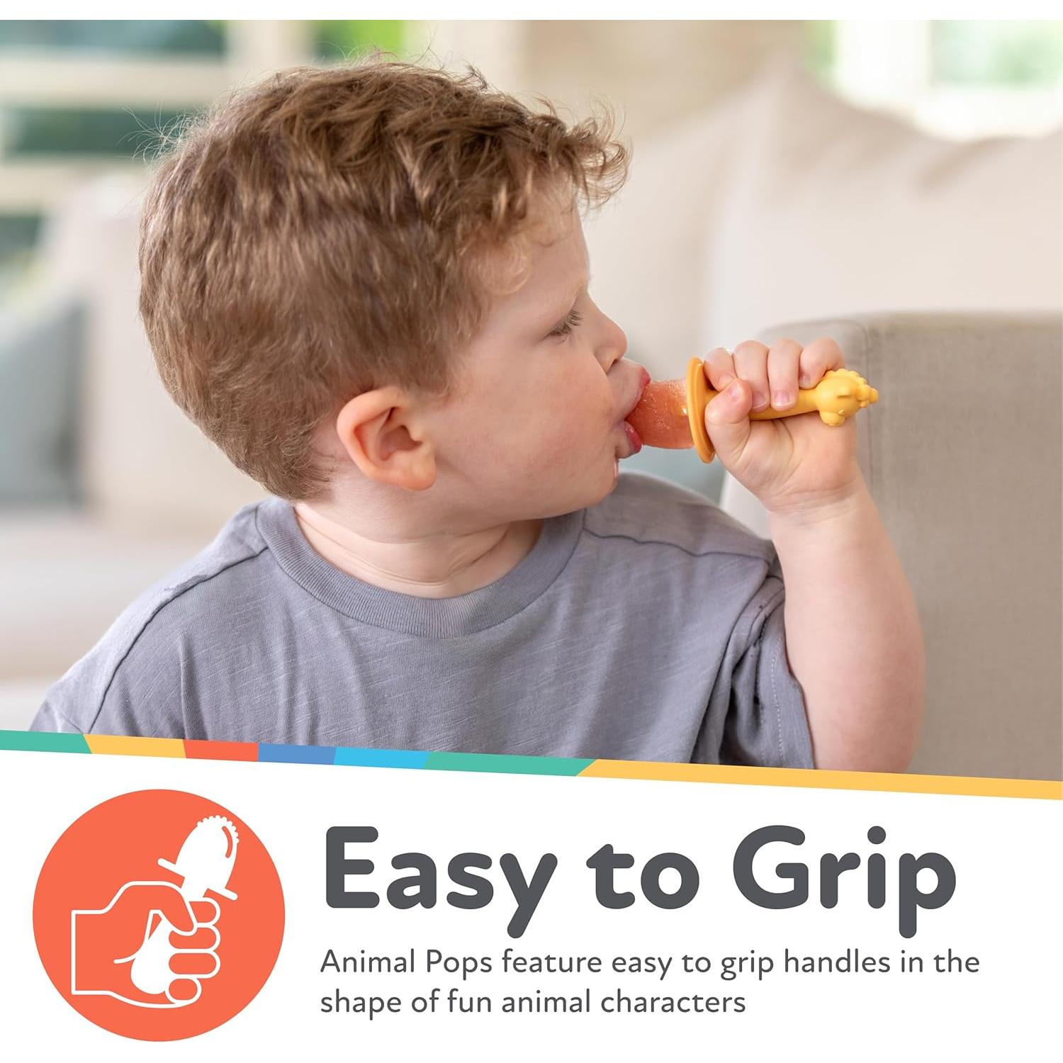 Moldes de Helados Nuby Animal Pops - Silicona para Bebés 4+ Meses